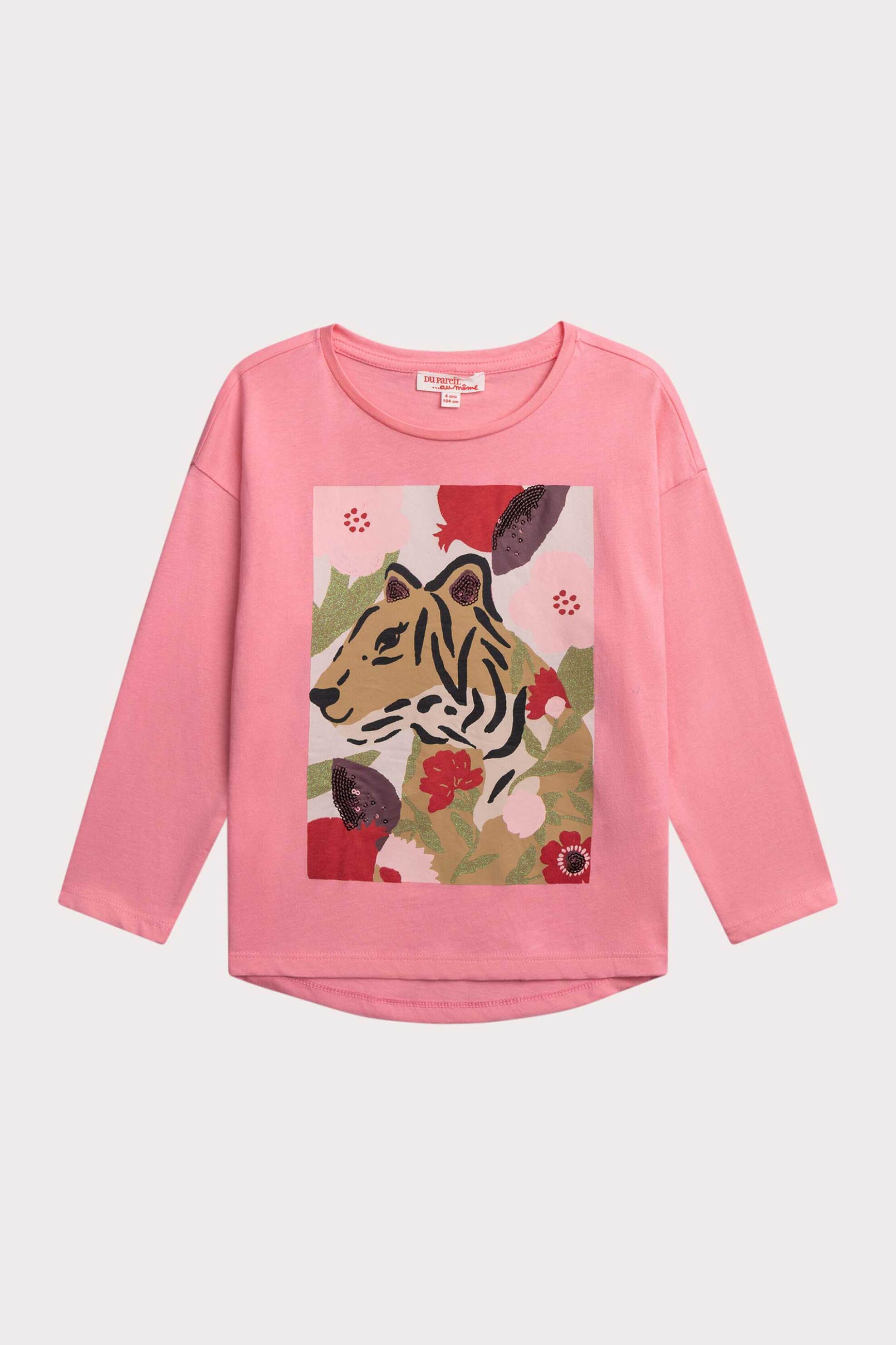 DPAM παιδική μακρυμάνικη μπλούζα με τύπωμα - 364442 Ροζ