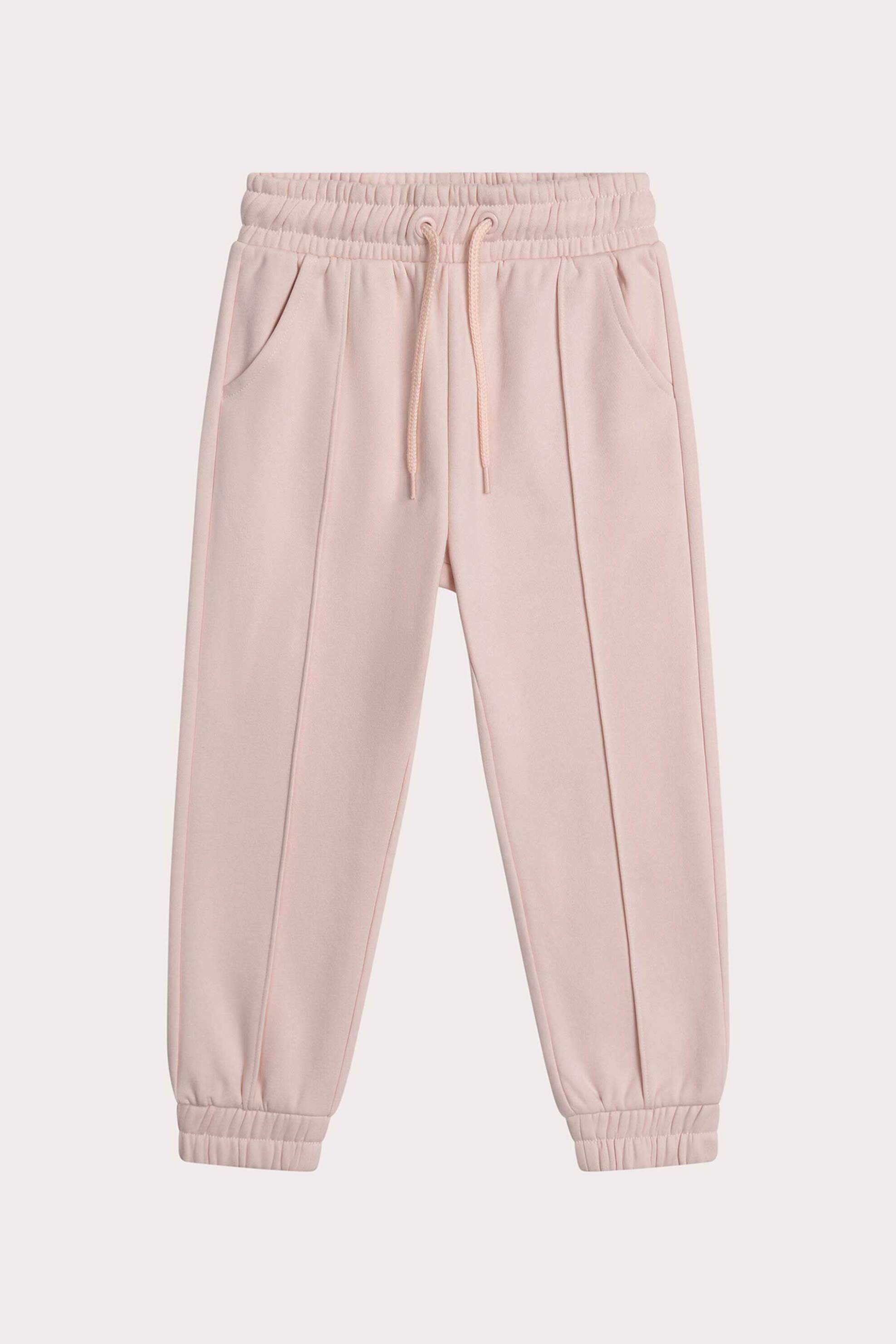 DPAM παιδικό παντελόνι φόρμας μονόχρωμο με εξωτερικό γαζί - 364709 Ροζ Ανοιχτό