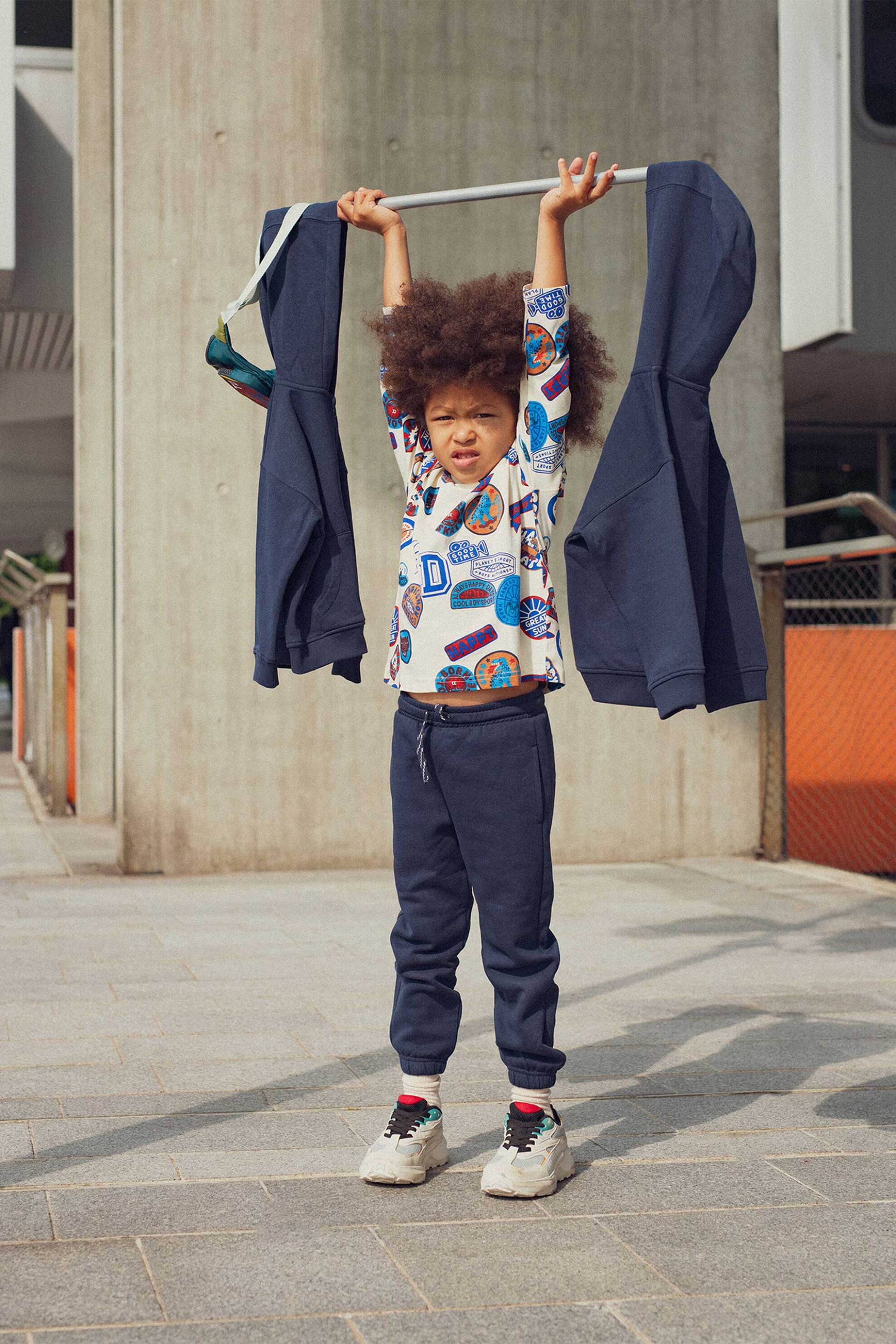 DPAM παιδικό παντελόνι φόρμας μονόχρωμο - 364747 Μπλε Σκούρο