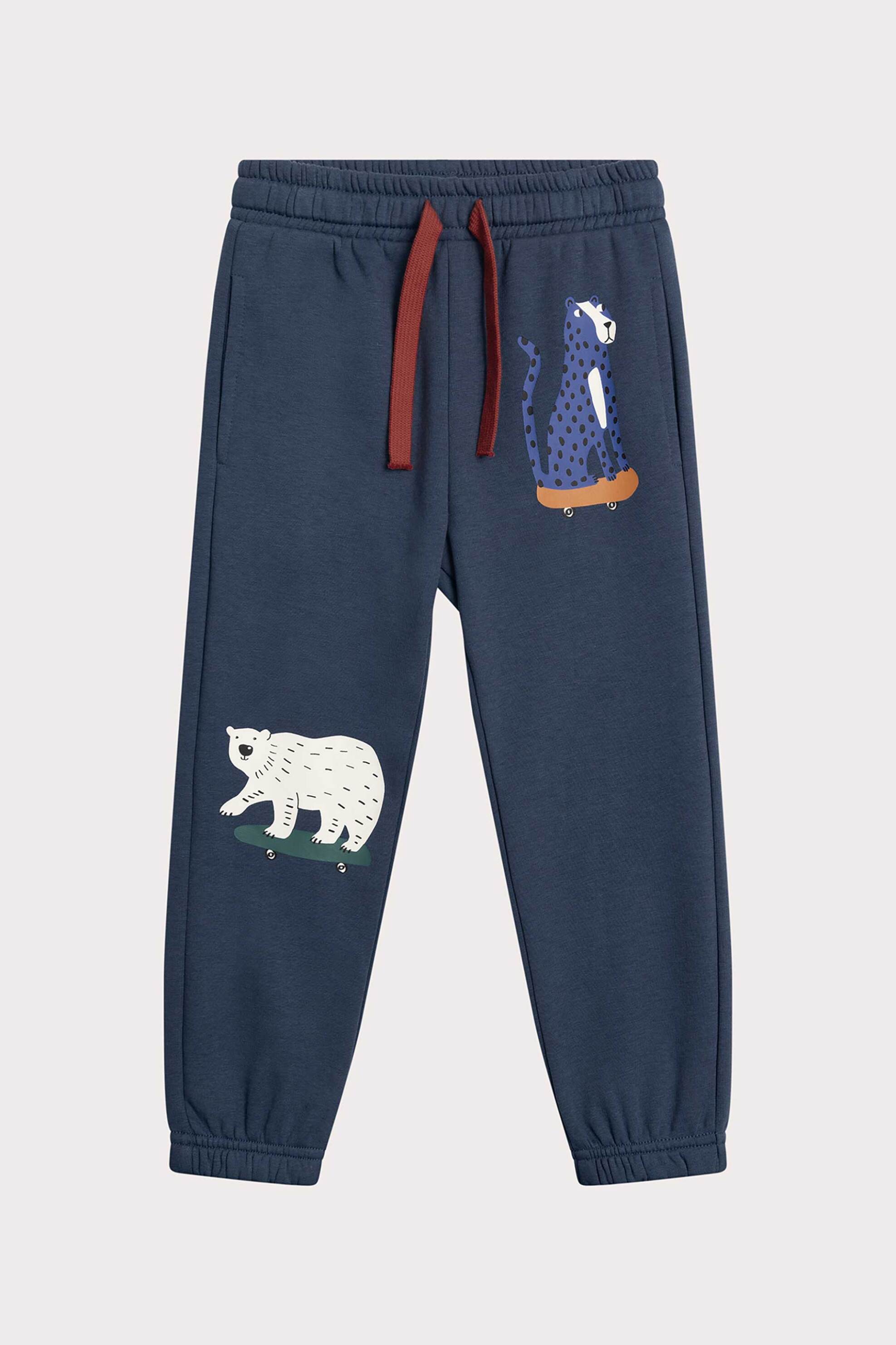 DPAM παιδικό παντελόνι φόρμας με σχέδιο ζωάκια - 364770 Μπλε Σκούρο