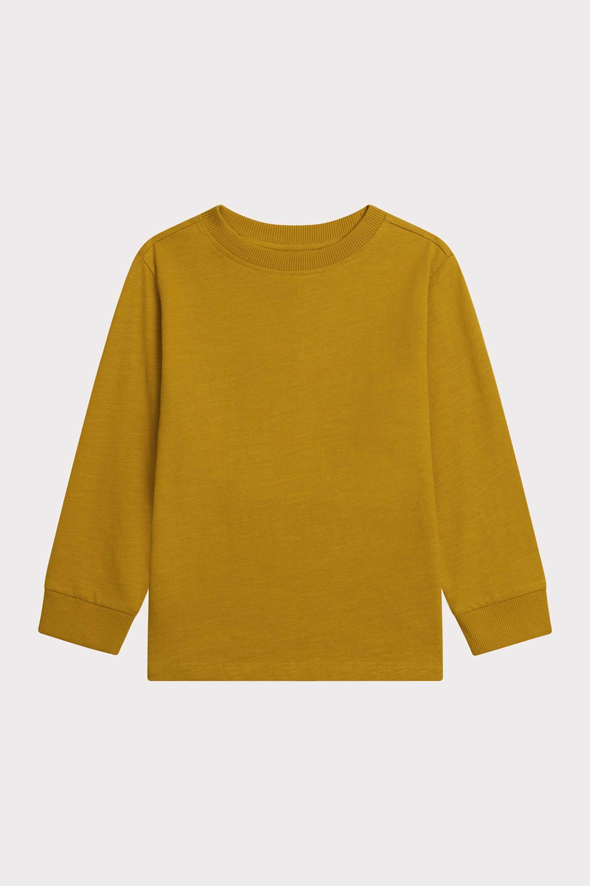 DPAM παιδική μακρυμάνικη μπλούζα μονόχρωμη - 364700 Μουσταρδί