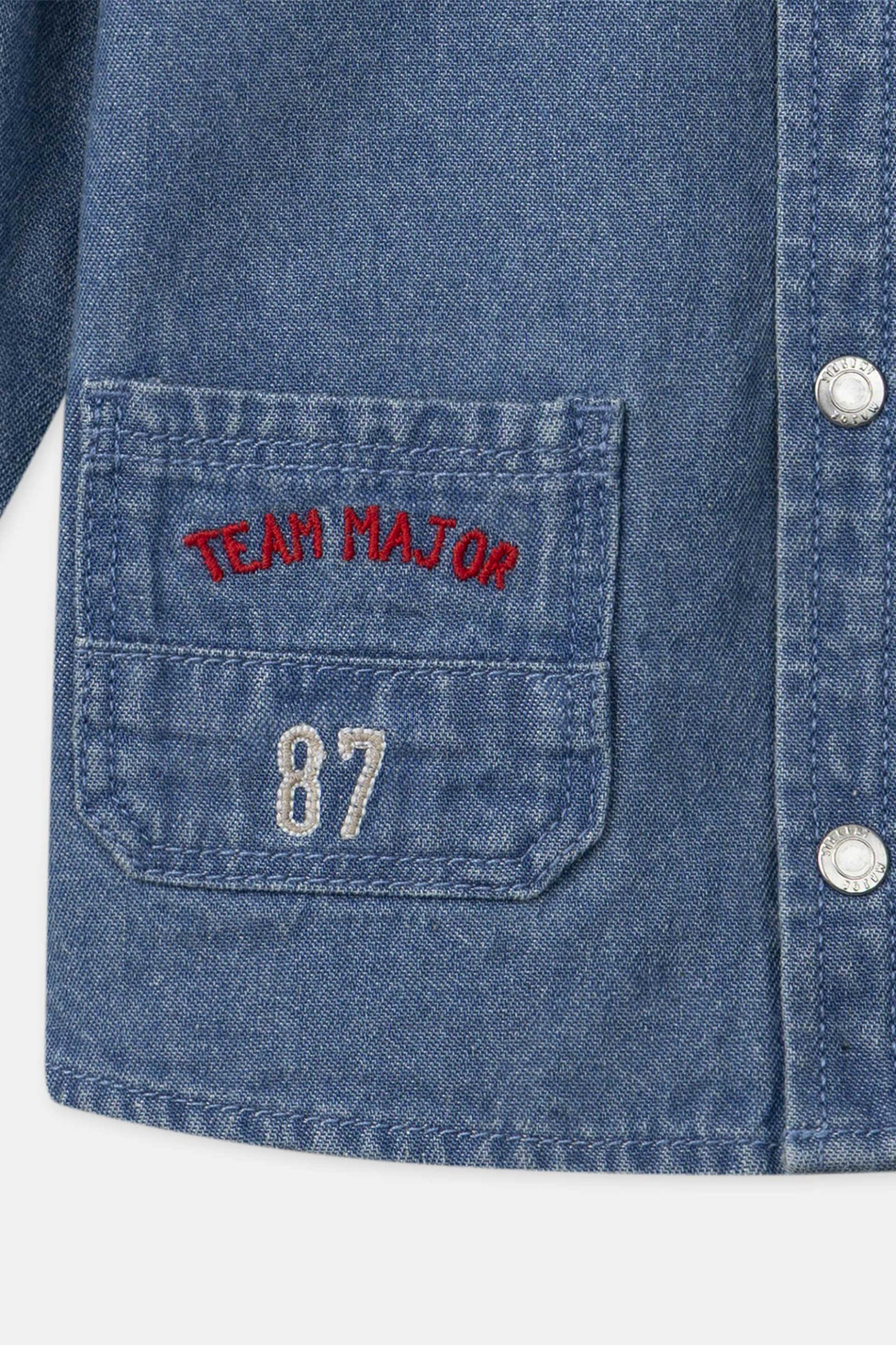 DPAM βρεφικό denim πουκάμισο με κεντήματα - 365456 Denim Blue φωτογραφία