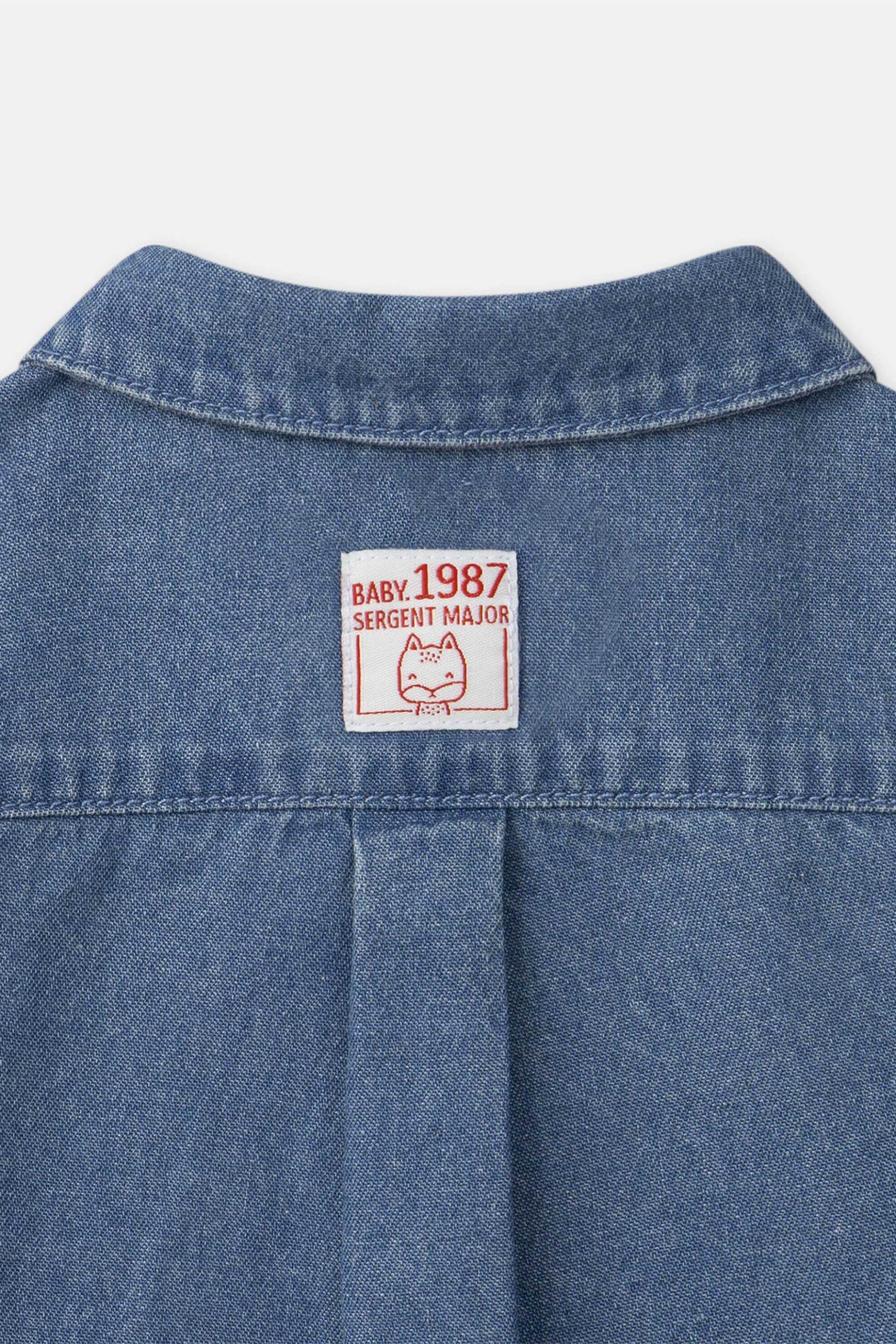 DPAM βρεφικό denim πουκάμισο με κεντήματα - 365456 Denim Blue φωτογραφία