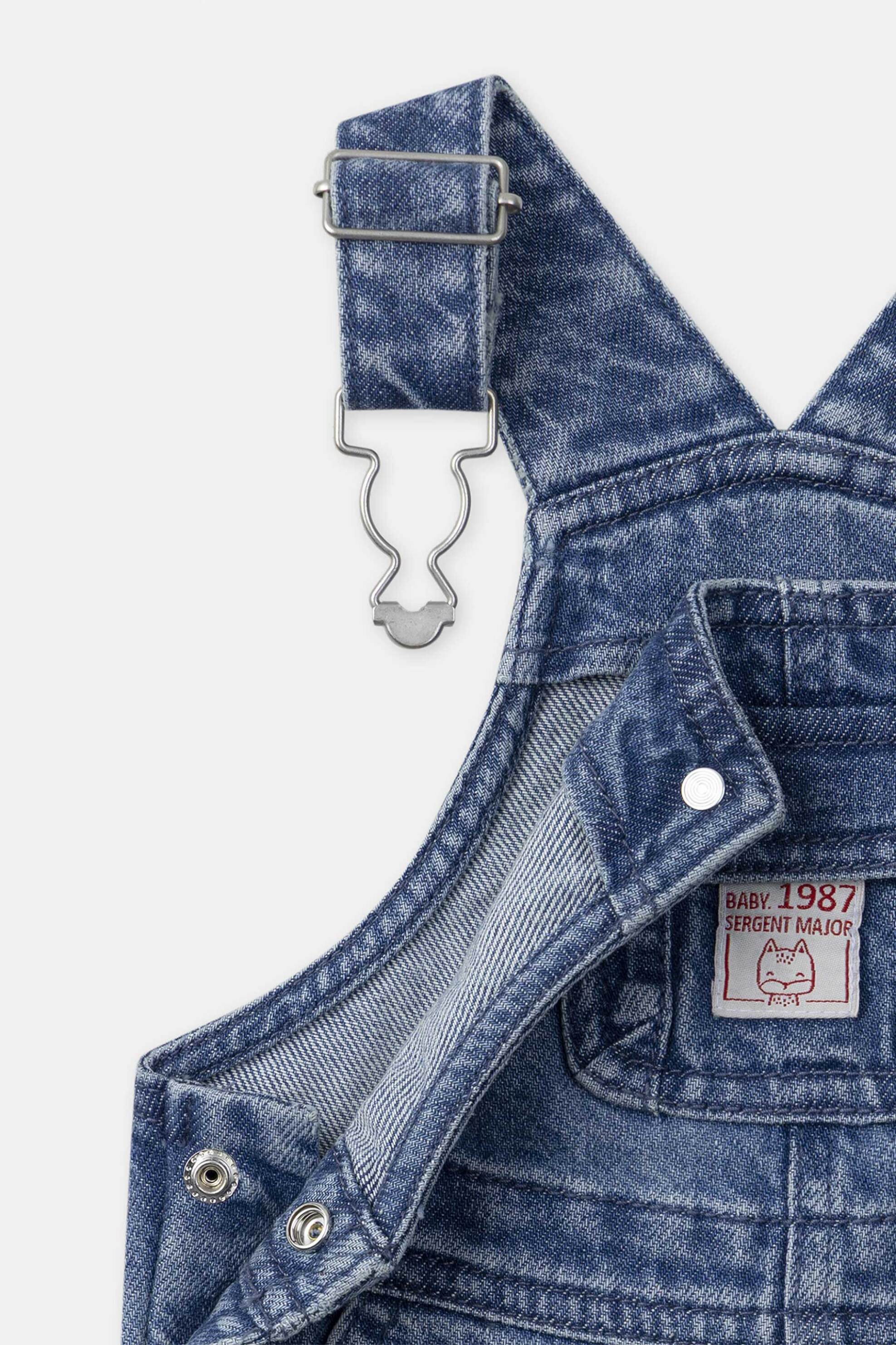 DPAM βρεφική denim σαλοπέτα με κεντήματα - 365463 Denim Blue φωτογραφία