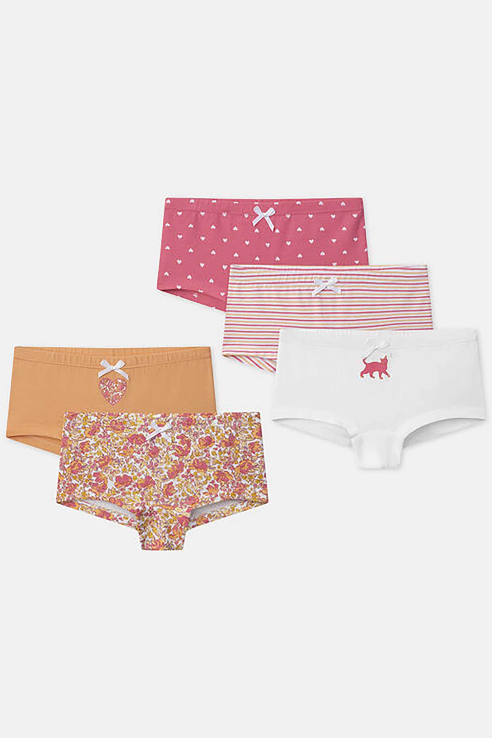 DPAM DPAM σετ παιδικά εσώρουχα για κορίτσια σε διάφορα σχέδια και χρώματα (5 τεμάχια) - 365684 Πολύχρωμο