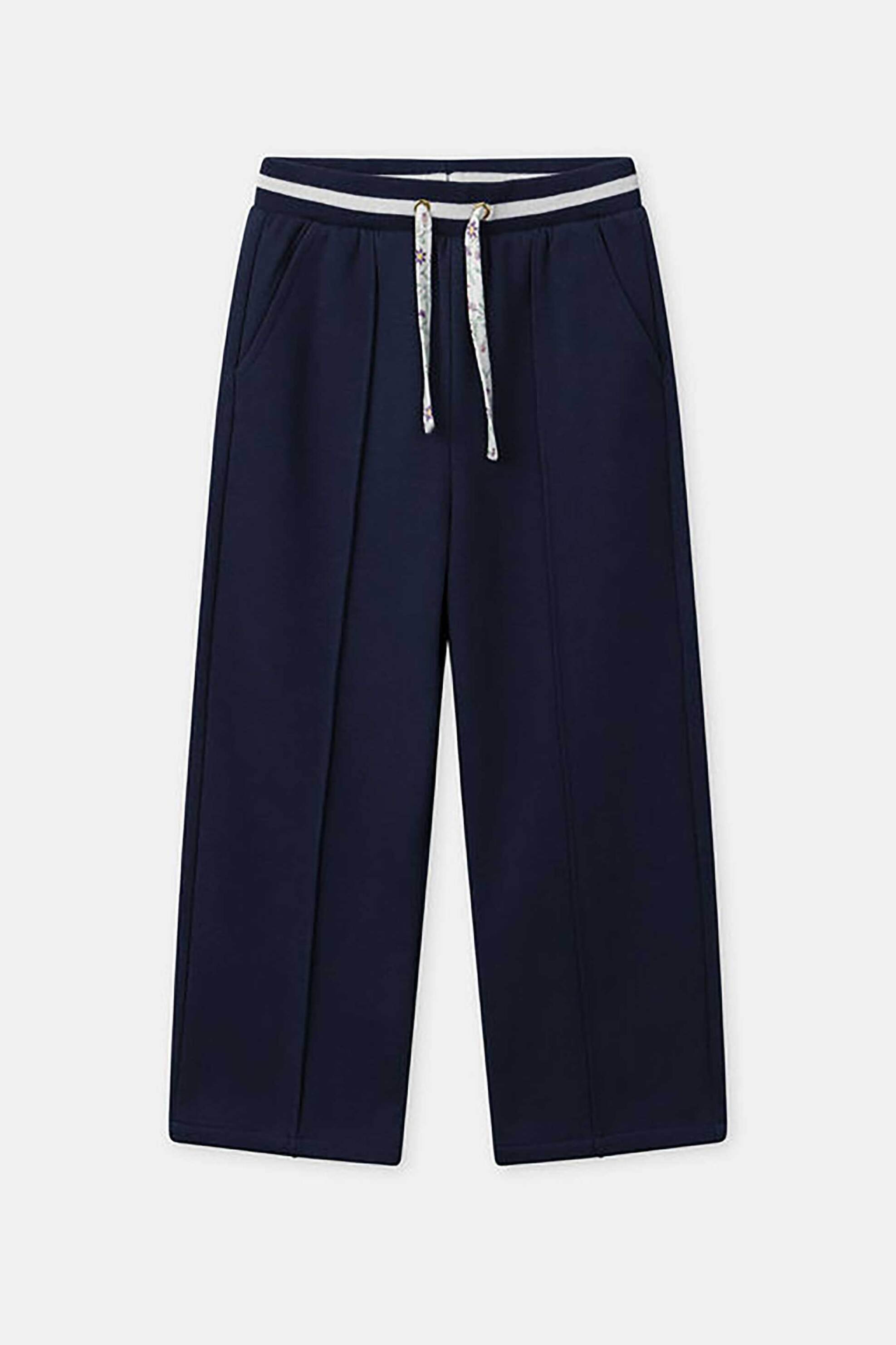 DPAM παιδικό παντελόνι φόρμας με contrast ελαστική μέση - 365707 Μπλε Σκούρο