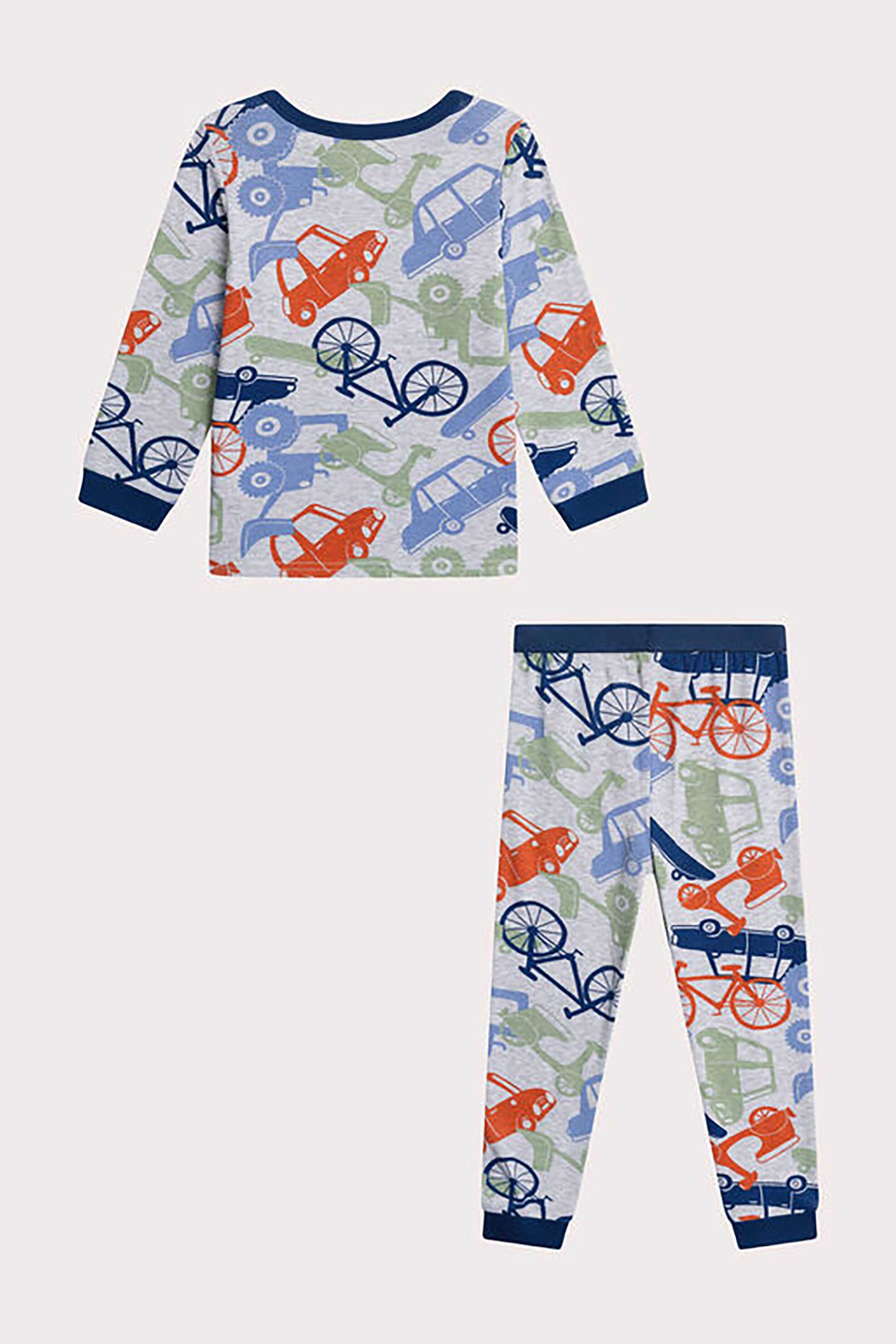 DPAM σετ παιδικές πιτζάμες για αγόρια με σχέδιο οχήματα που φωσφορίζουν στο σκοτάδι (2 τεμάχια) - 365356 Γκρι φωτογραφία