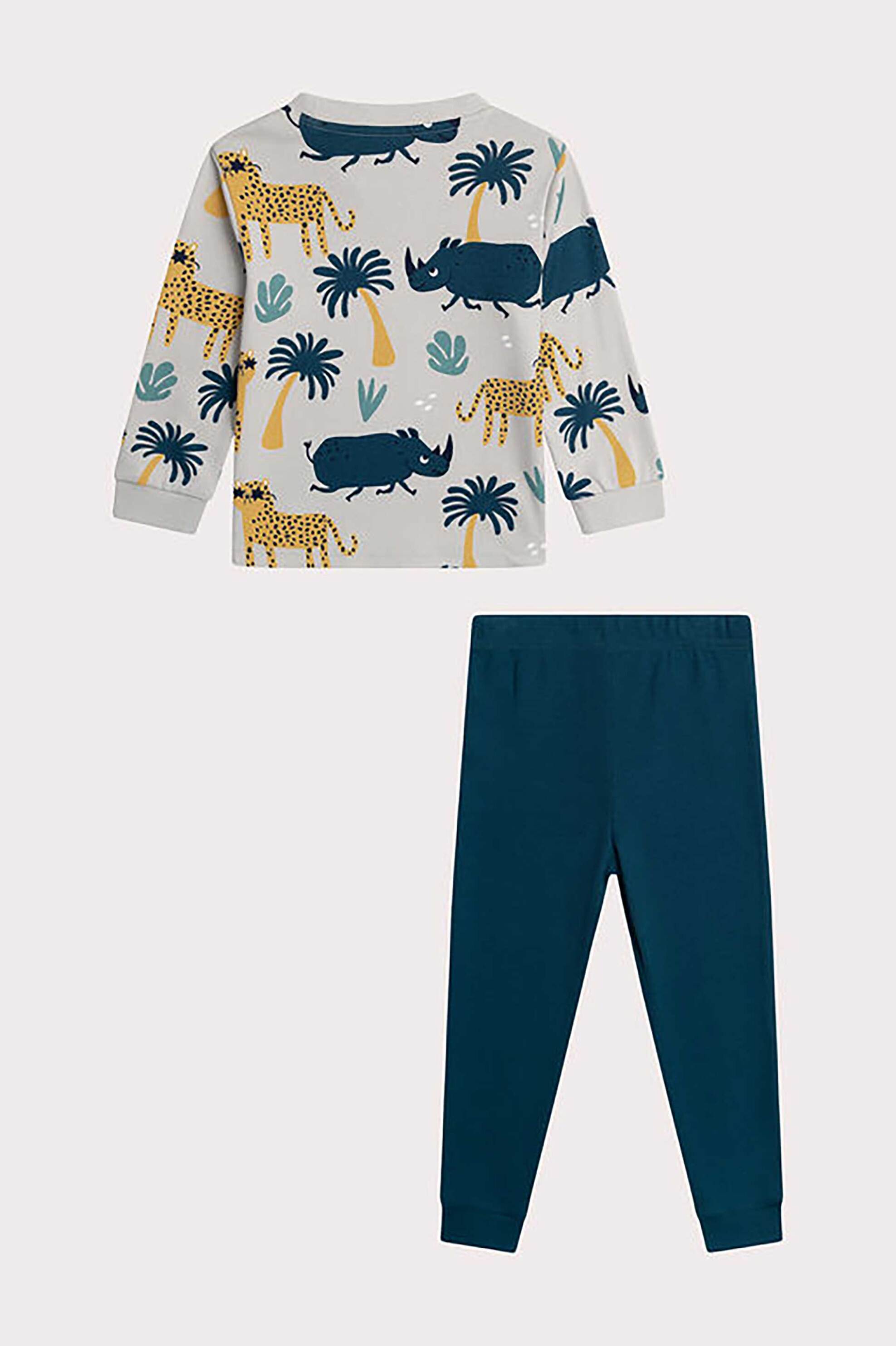 DPAM σετ παιδικές πιτζάμες με σχέδιο ζούγκλα (2 τεμάχια) - 365365 Γκρι φωτογραφία
