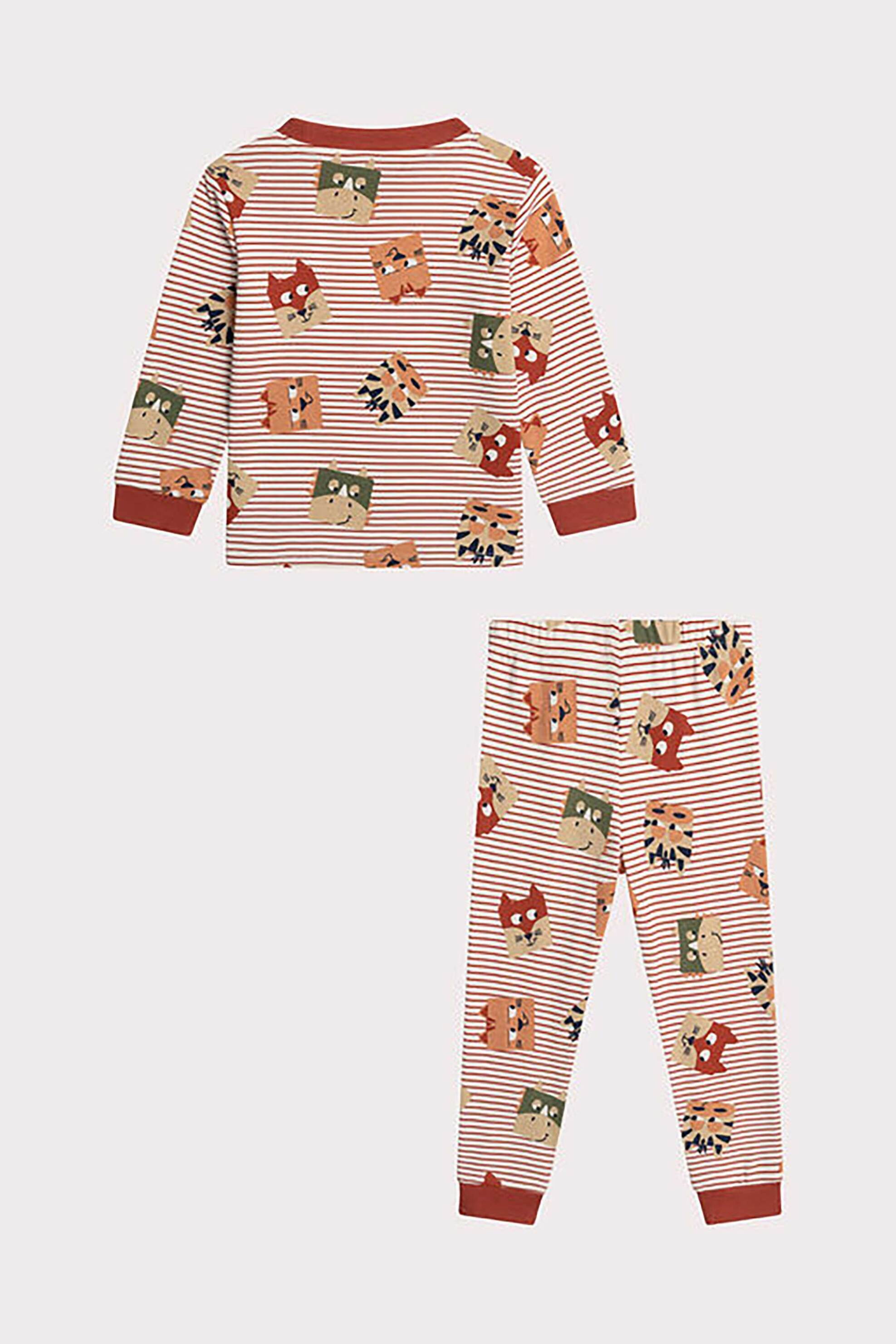 DPAM σετ παιδικές πιτζάμες για αγόρια σε ριγέ σχέδιο με σκιουράκια (2 τεμάχια) - 365402 Κεραμιδί φωτογραφία