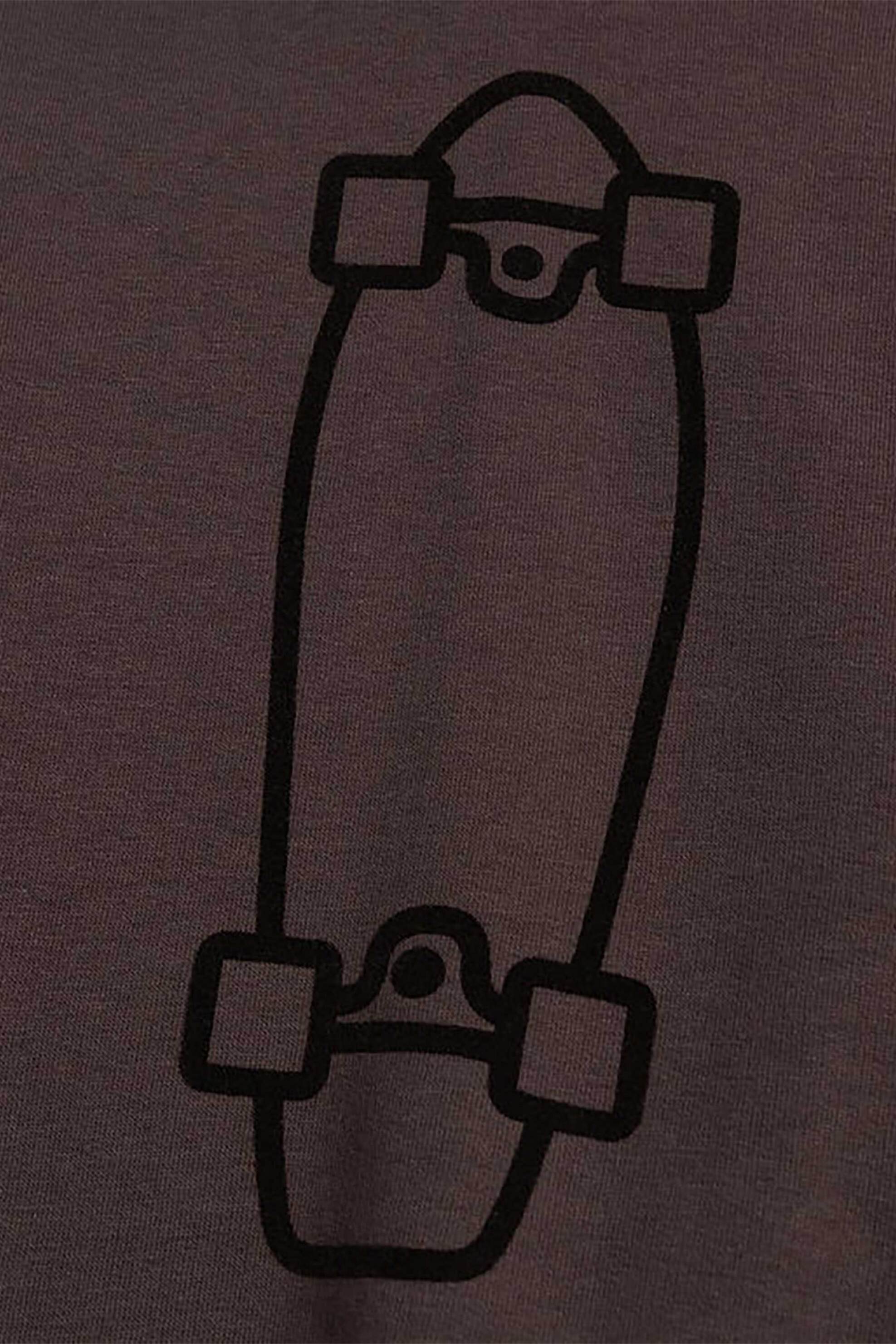 DPAM παιδική μπλούζα φούτερ με κουκούλα και σχέδιο με πατίνι - 365244 Καφέ φωτογραφία