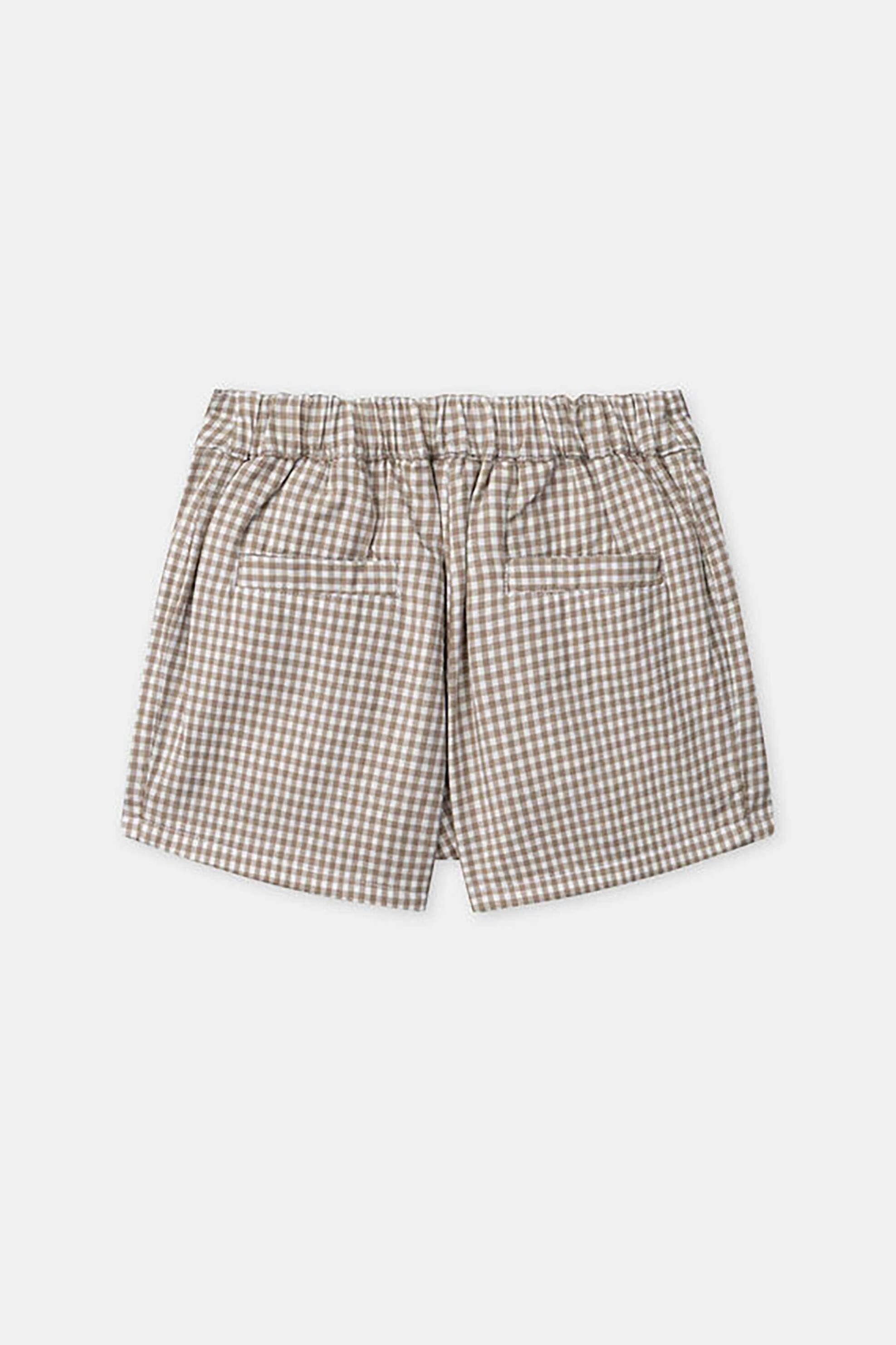 DPAM παιδικό σορτς με καρό σχέδιο και ελαστική μέση - 365544 Μπεζ φωτογραφία