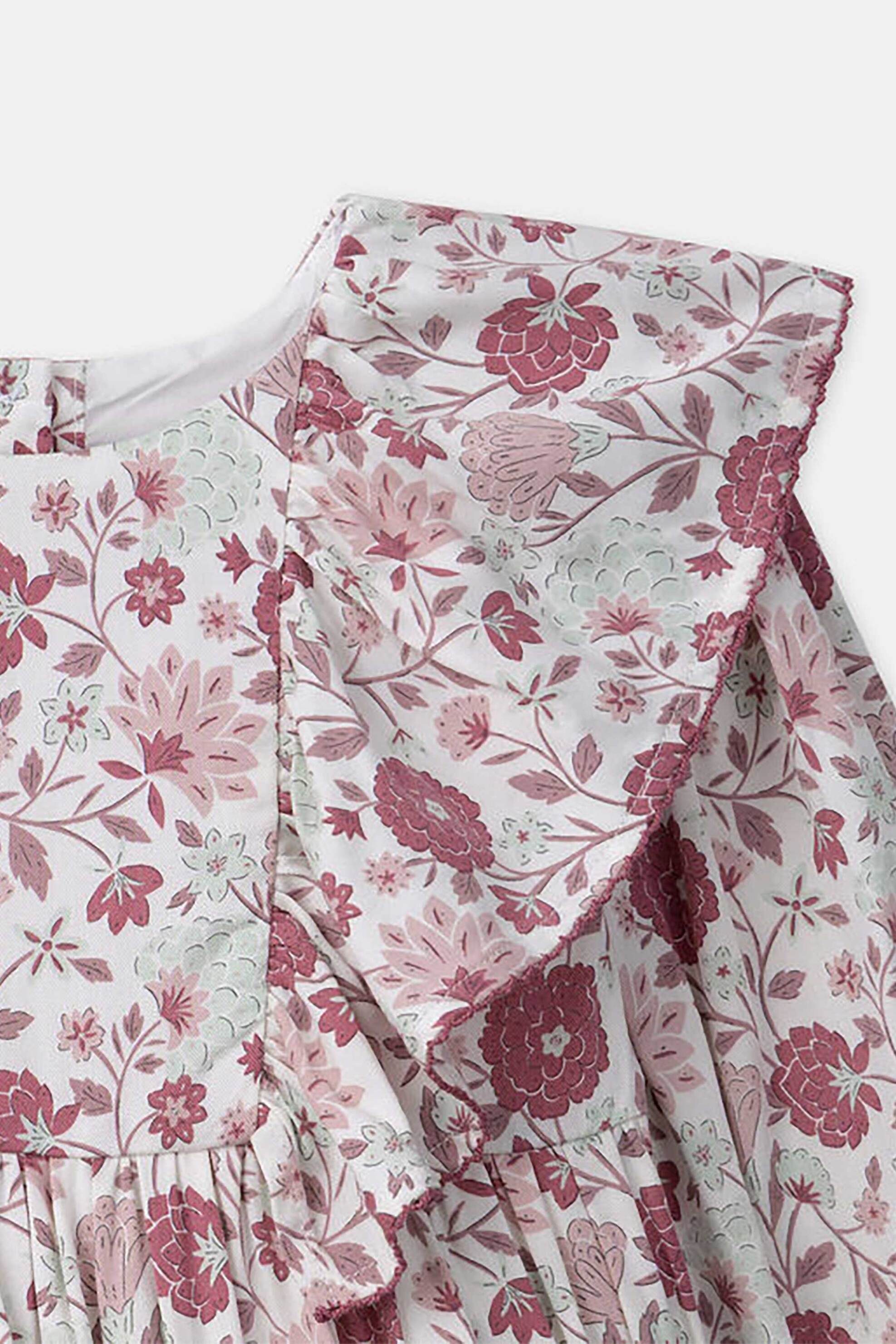 DPAM παιδικό φόρεμα με floral print και βολάν - 365583 Λευκό φωτογραφία