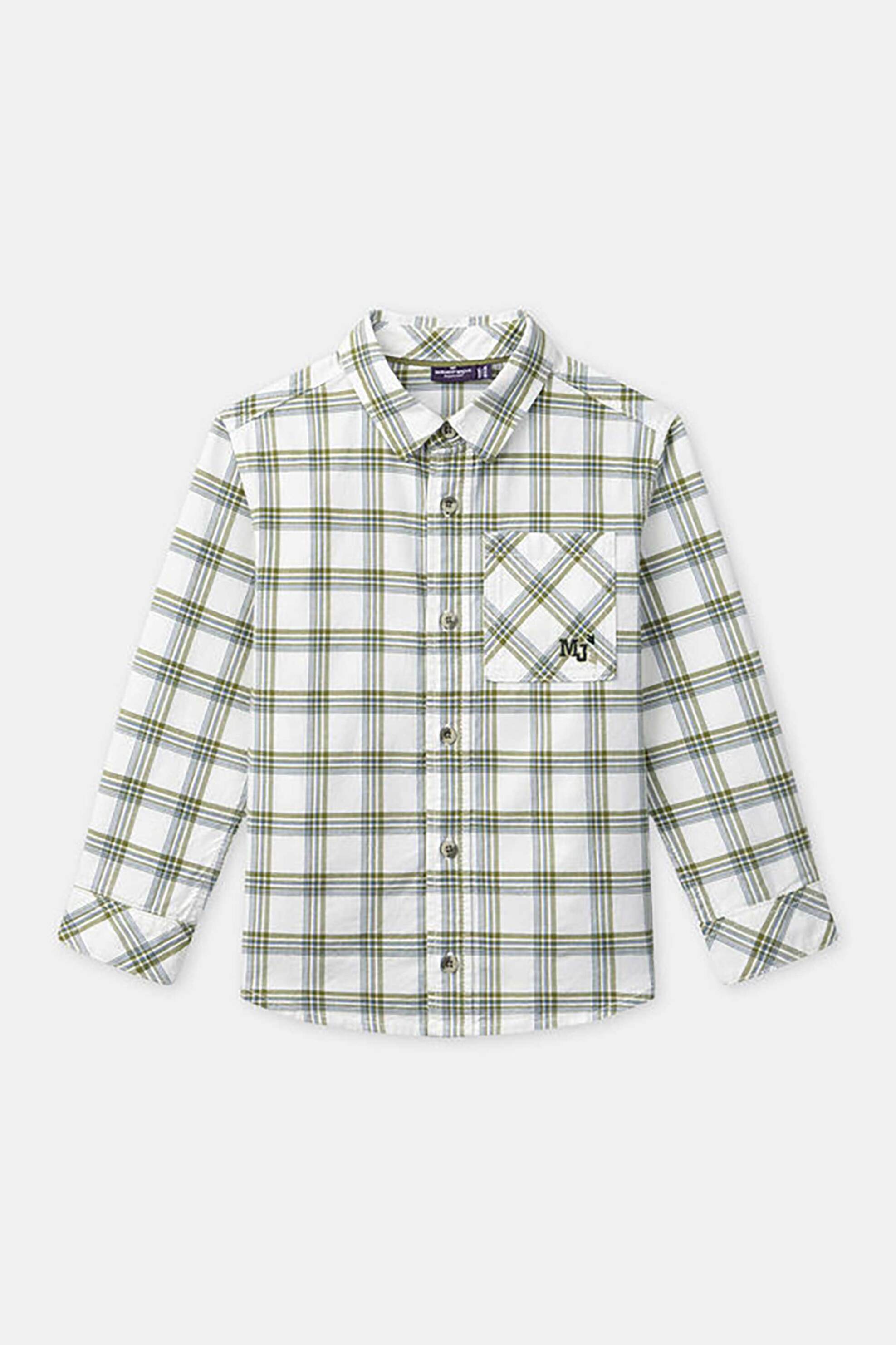 DPAM παιδικό πουκάμισο με καρό σχέδιο και τσέπη - 365606 Λαδί φωτογραφία