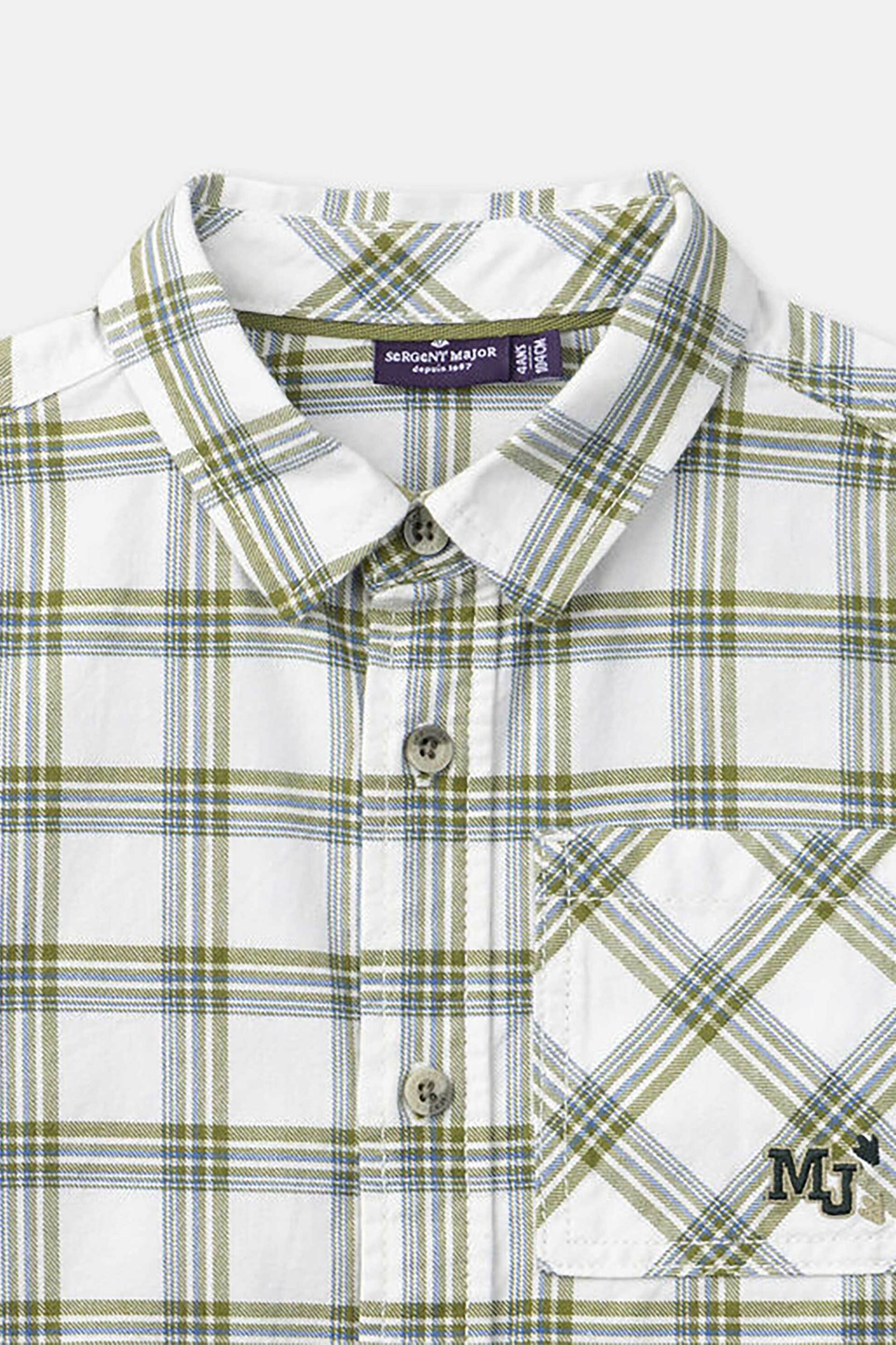 DPAM παιδικό πουκάμισο με καρό σχέδιο και τσέπη - 365606 Λαδί φωτογραφία