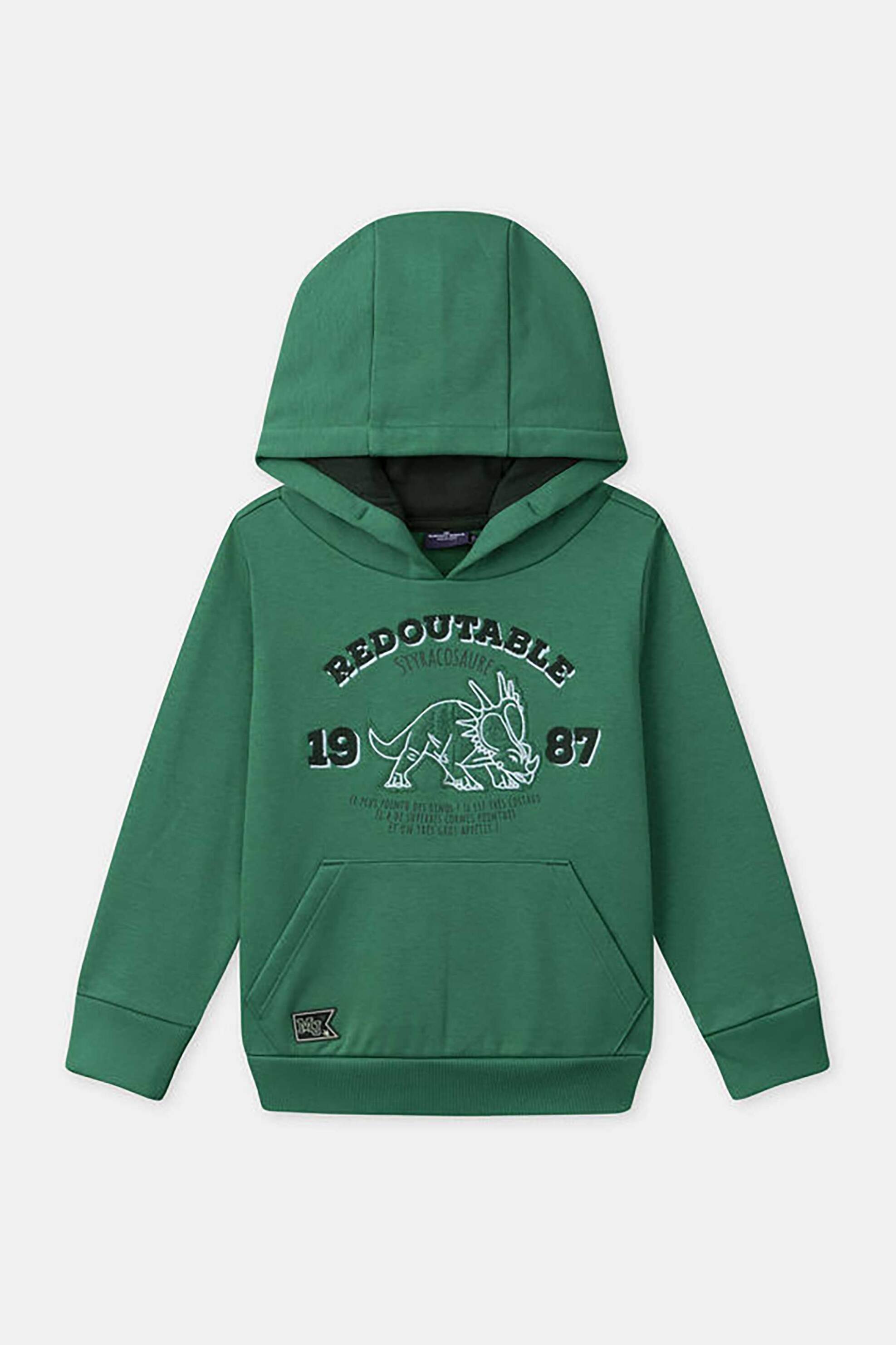 DPAM παιδική μπλούζα φούτερ με κουκούλα και σχέδιο δεινόσαυρο - 365634 Πράσινο