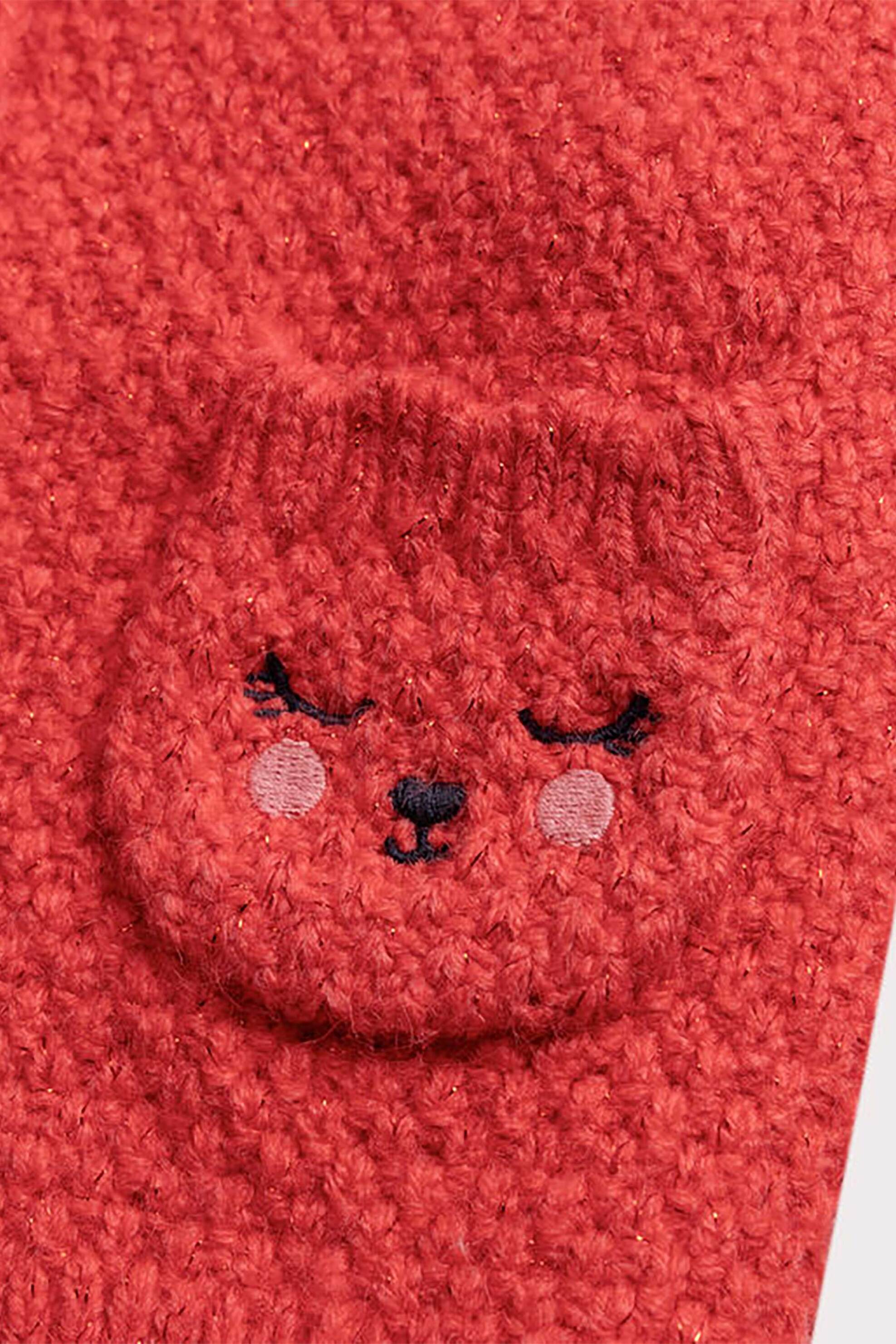 DPAM βρεφική πλεκτή ζακέτα με τσέπες με σχέδιο ζωάκι - 365155 Κοραλί φωτογραφία