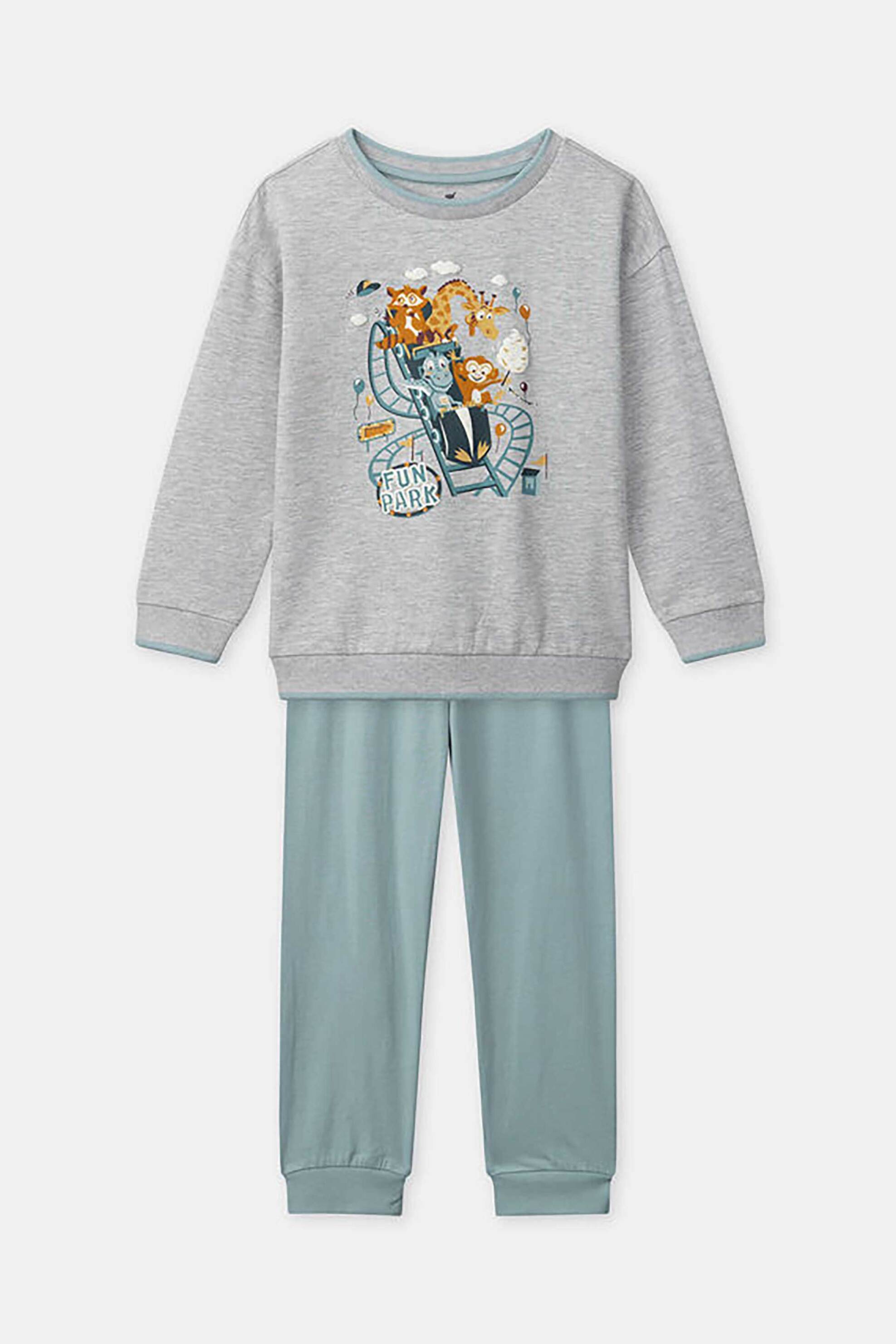 DPAM σετ παιδικές πιτζάμες με σχέδιο Fun Park (2 τεμάχια) - 365899 Γκρι