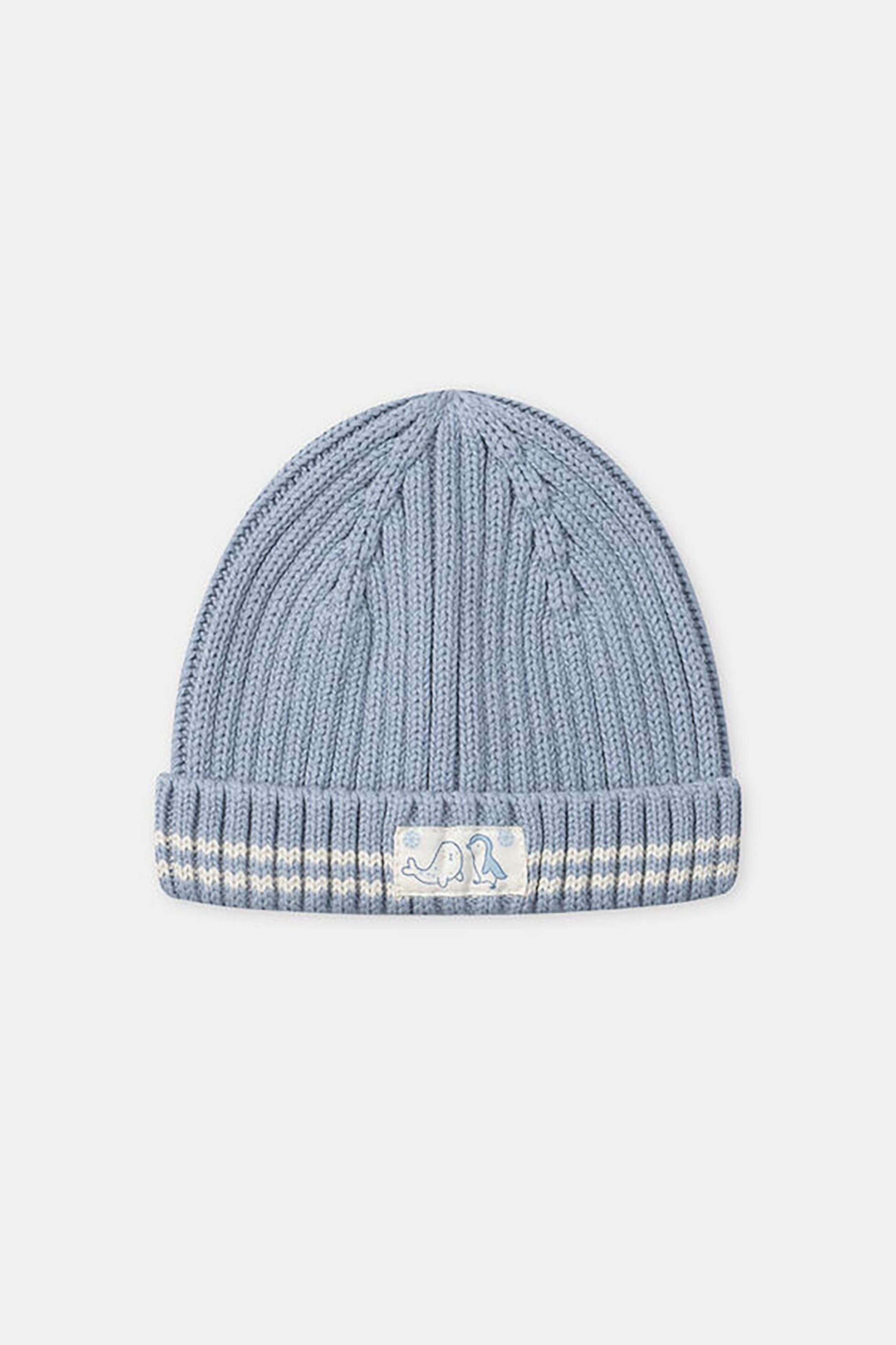 DPAM βρεφικός πλεκτός σκούφος ribbed - 366113 Γαλάζιο φωτογραφία