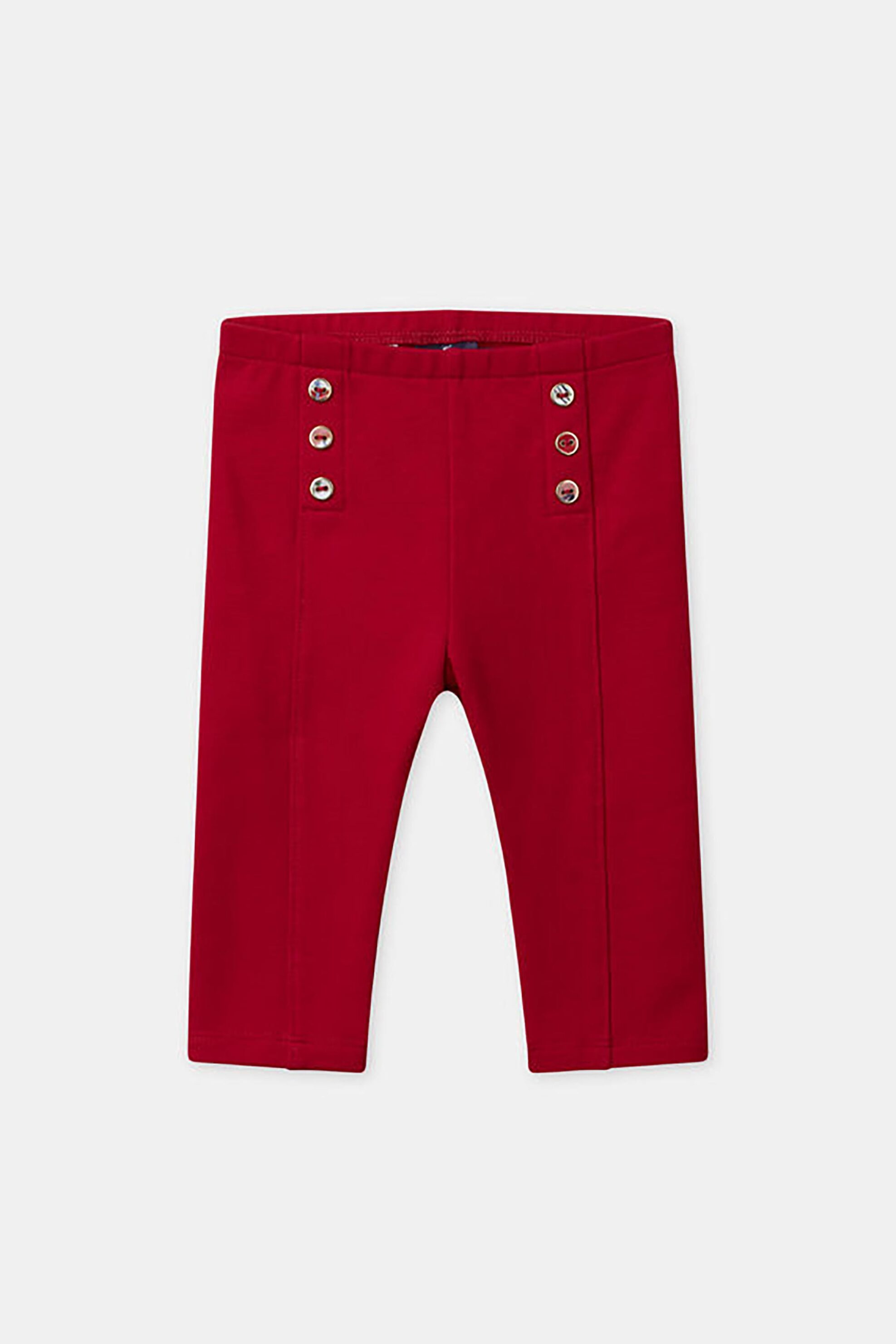 DPAM DPAM βρεφικό κολάν με διακοσμητικά κουμπιά - 366180 Κόκκινο