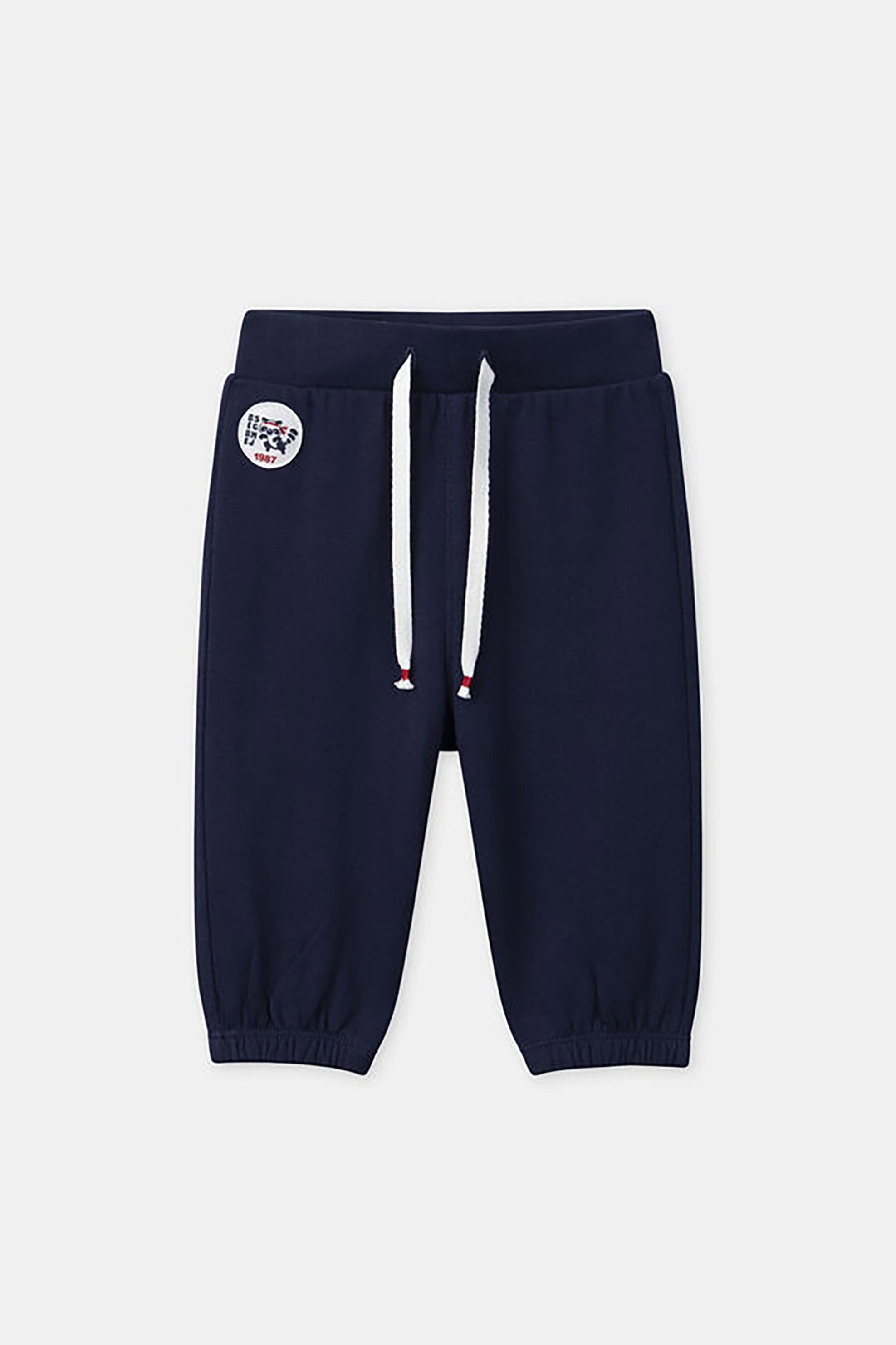 DPAM DPAM βρεφικό παντελόνι φόρμας με σχέδιο ρακούν - 366214 Μπλε Σκούρο