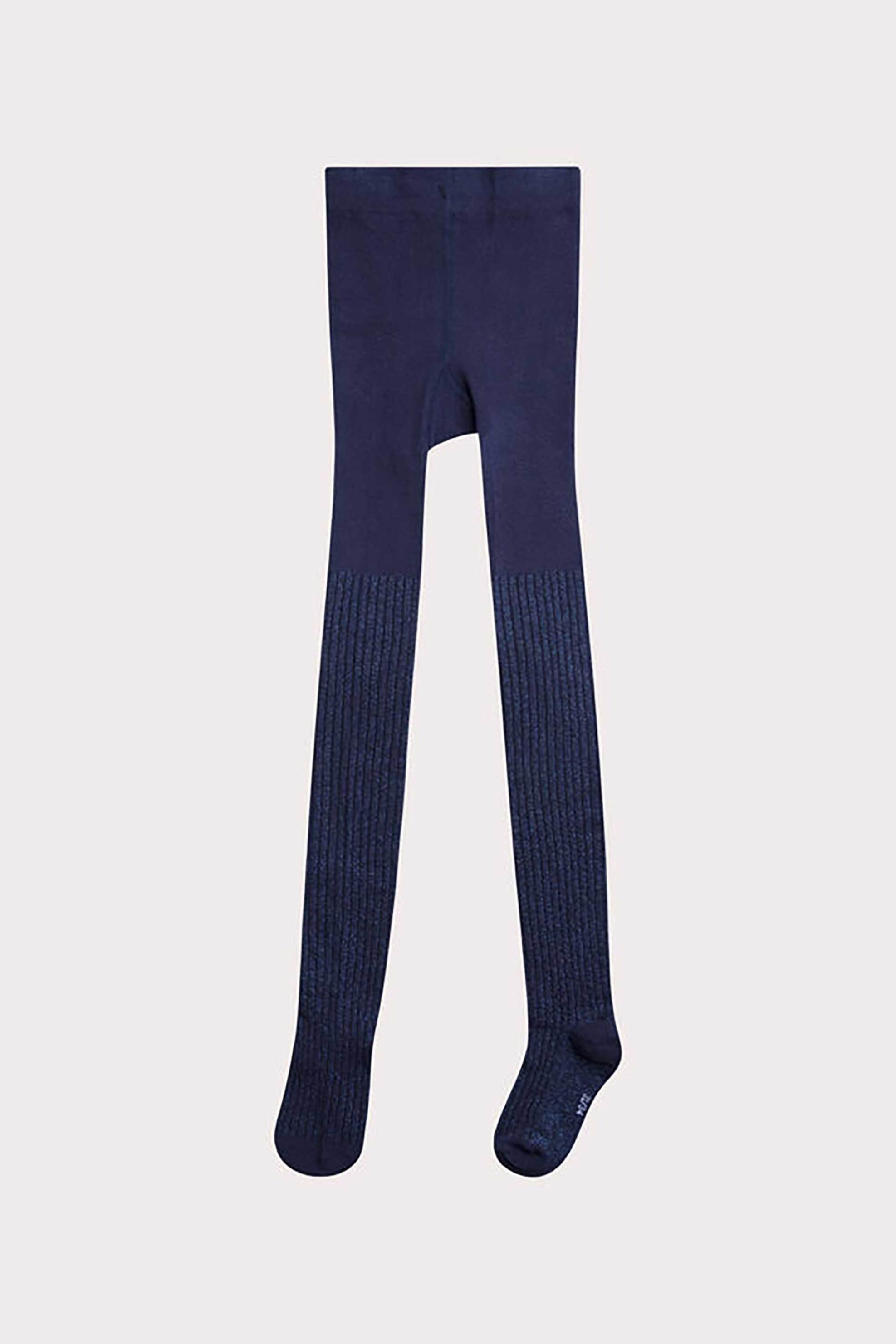 DPAM παιδικό καλσόν ribbed με γυαλιστερές λεπτομέρειες - 365877 Μπλε Navy