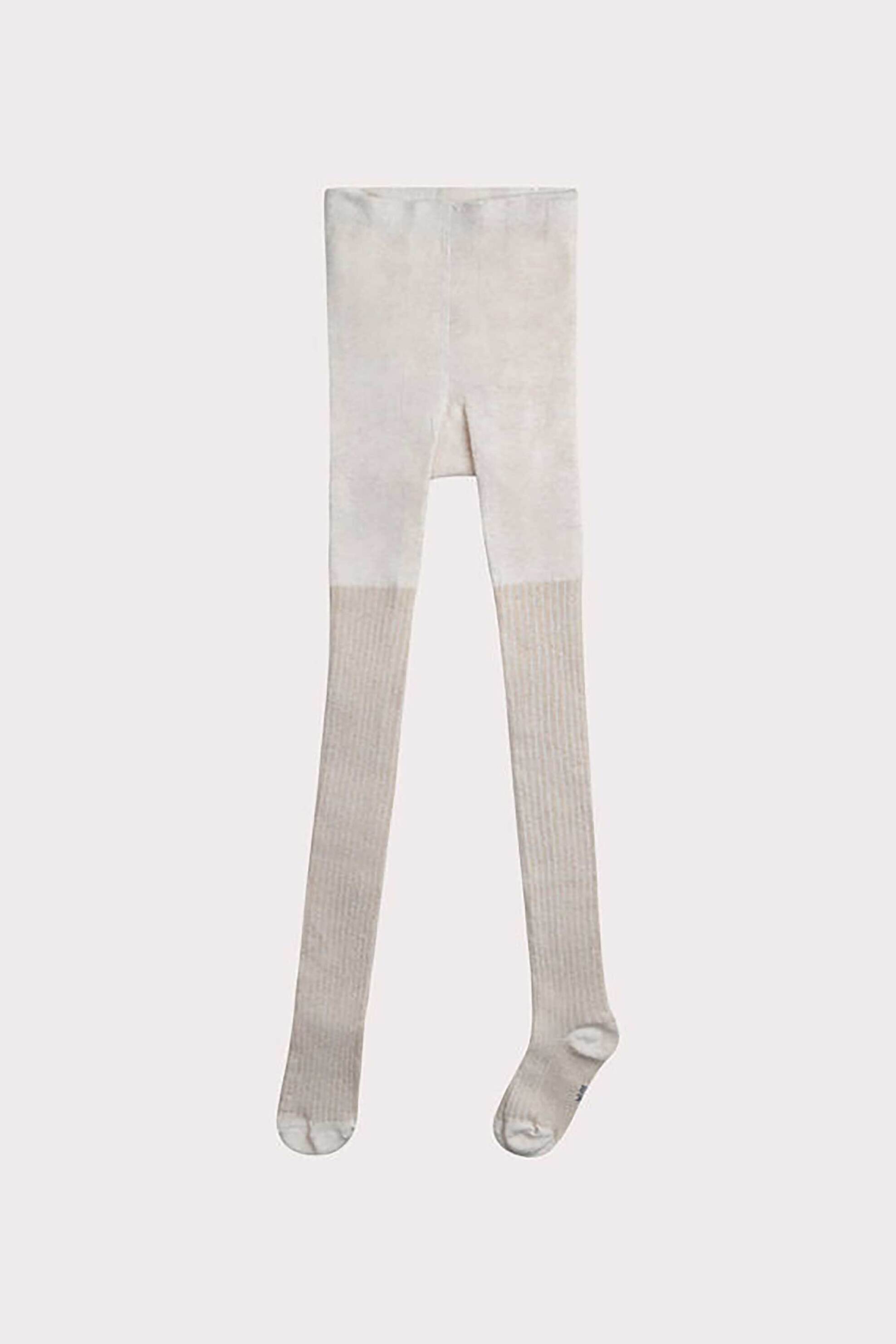 DPAM παιδικό καλσόν ribbed με γυαλιστερές λεπτομέρειες - 365880 Μπεζ