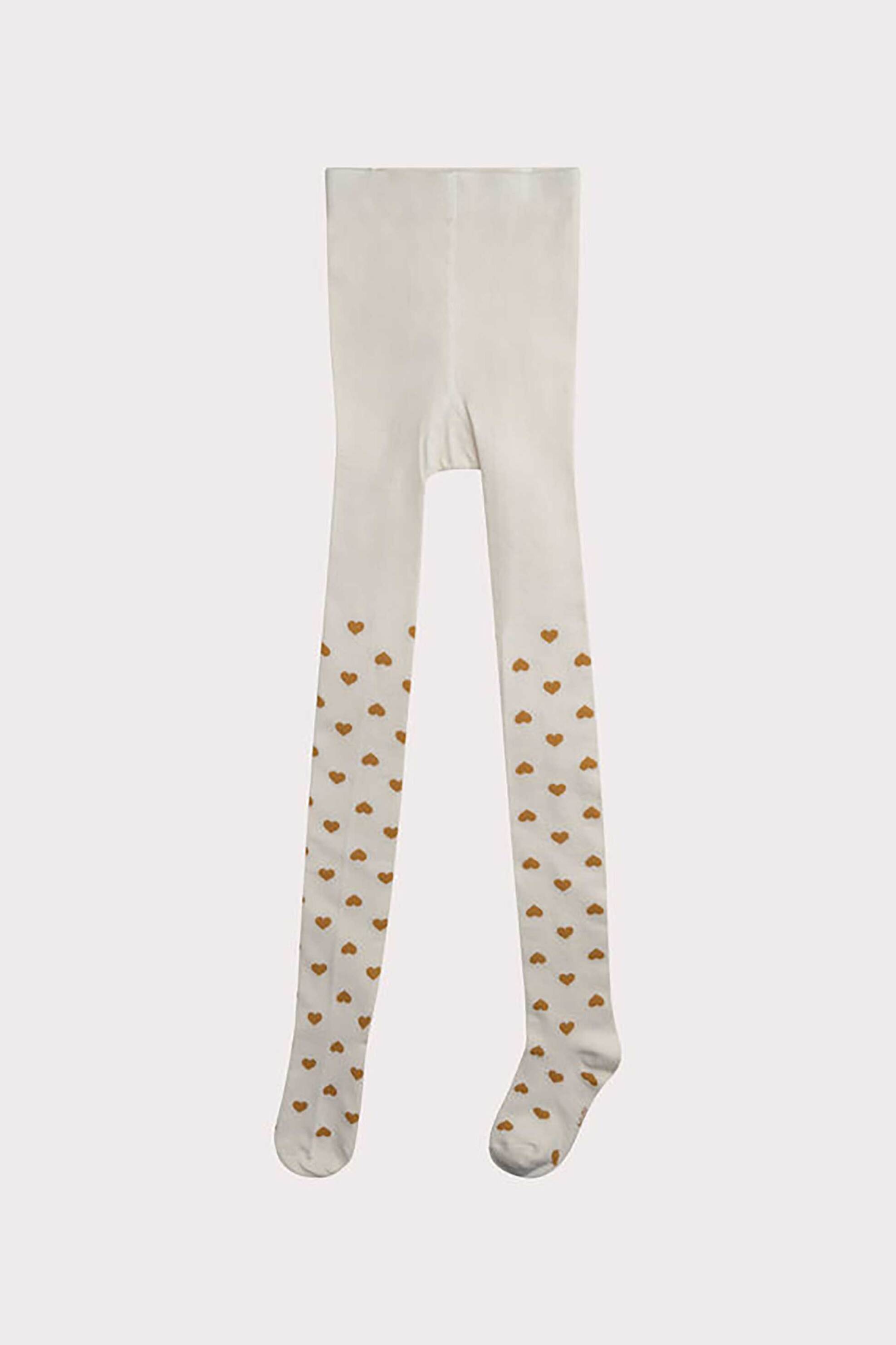 DPAM παιδικό καλσόν με print καρδούλες - 365891 Λευκό