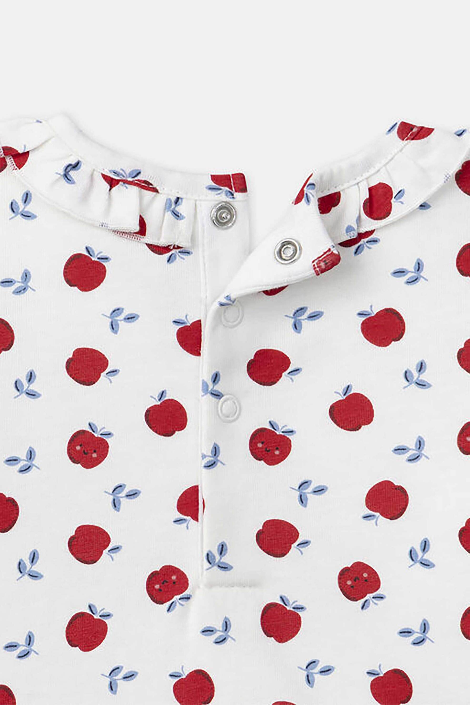 DPAM βρεφικό φορμάκι με σχέδιο μηλαράκια - 366146 Λευκό φωτογραφία