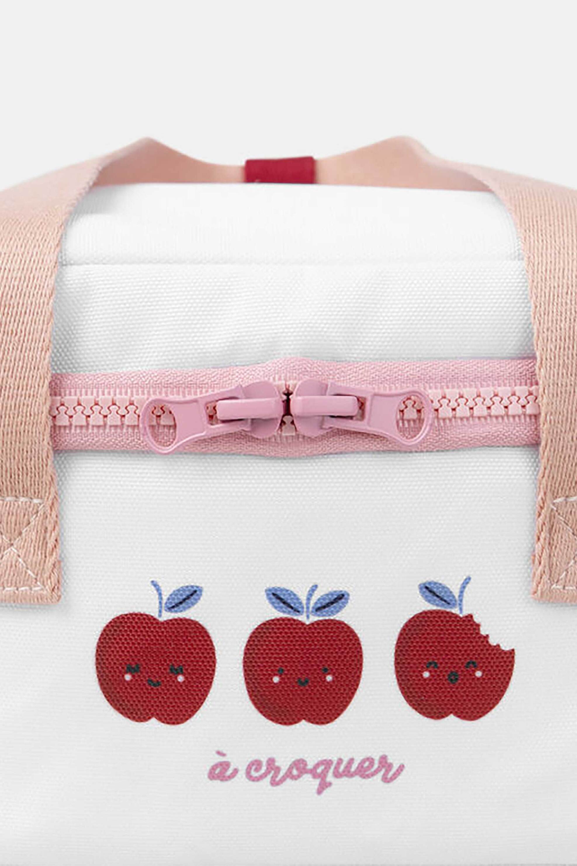 DPAM παιδική ισοθερμική τσάντα φαγητού με καρό σχέδιο με μηλαράκια - 366280 Ροζ φωτογραφία