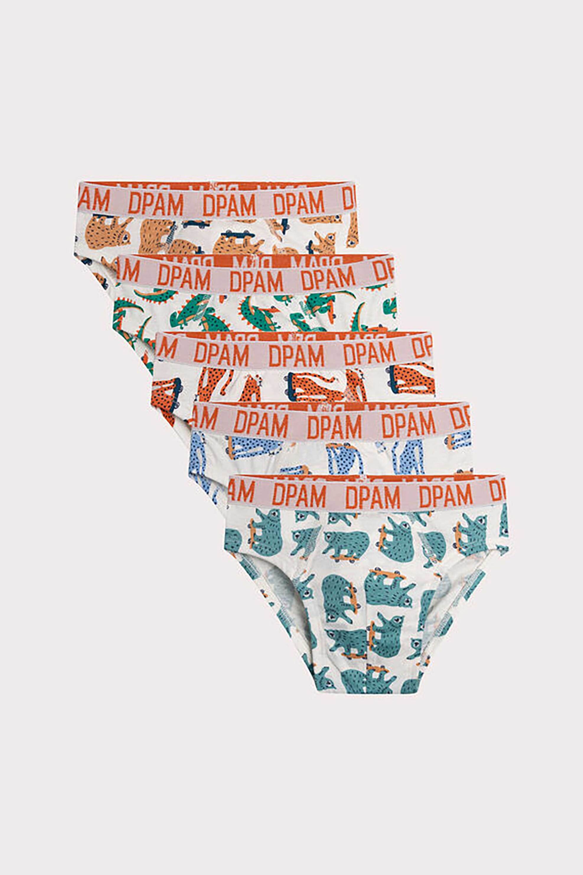 DPAM DPAM σετ παιδικά εσώρουχα σε διάφορα σχέδια και χρώματα (5 τεμάχια) - 366045 Πολύχρωμο
