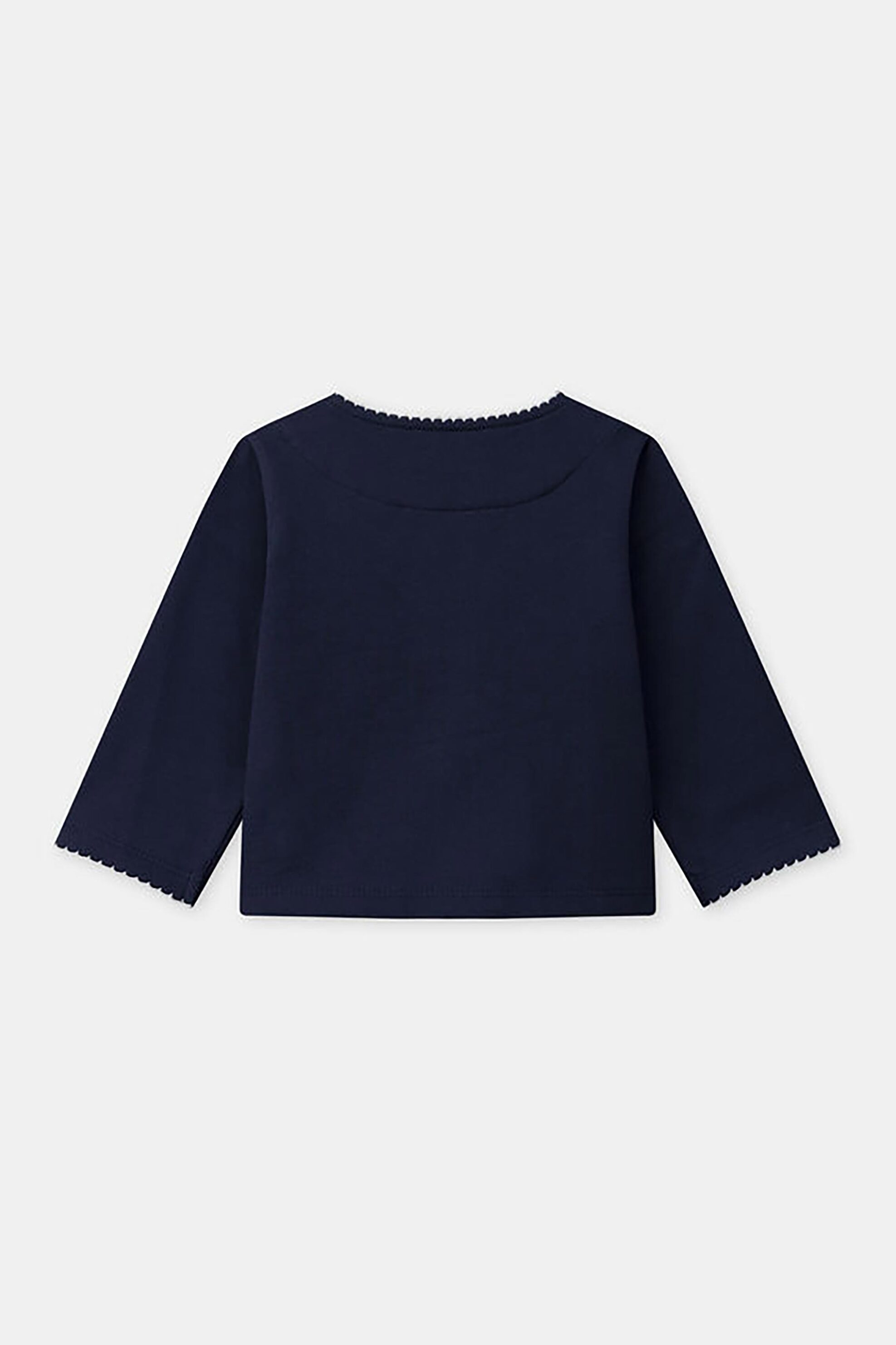 DPAM βρεφική ζακέτα με κεντήματα και contrast κυματιστή ραφή - 366242 Μπλε Σκούρο φωτογραφία