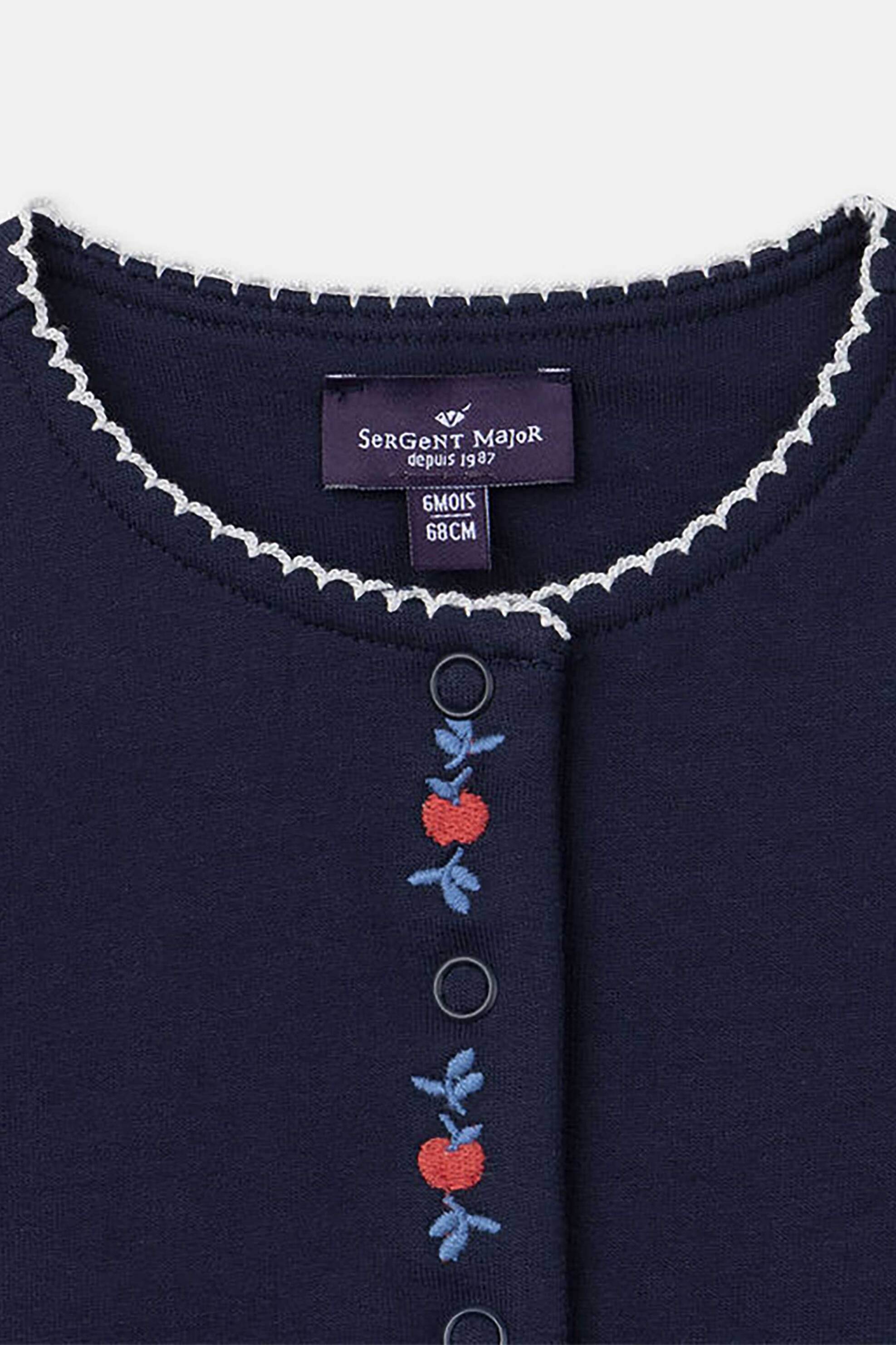 DPAM βρεφική ζακέτα με κεντήματα και contrast κυματιστή ραφή - 366242 Μπλε Σκούρο φωτογραφία