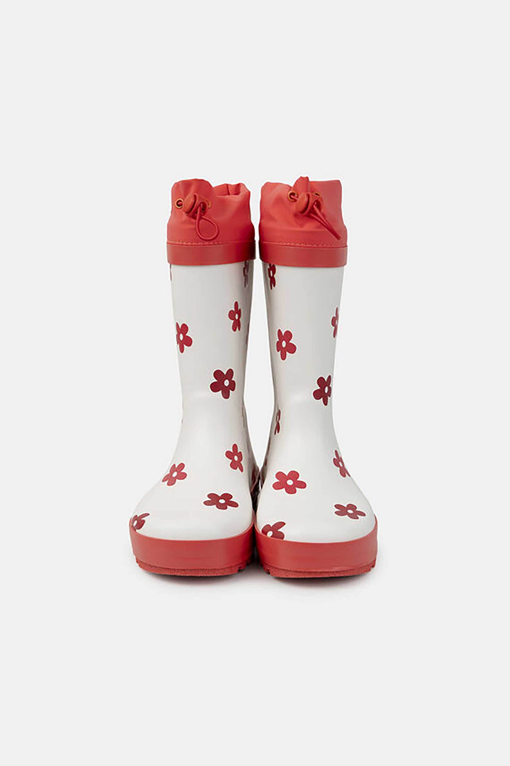 DPAM παιδικές γαλότσες αδιάβροχες με σχέδιο λουλουδάκια (23-32) - 366612 Κόκκινο φωτογραφία