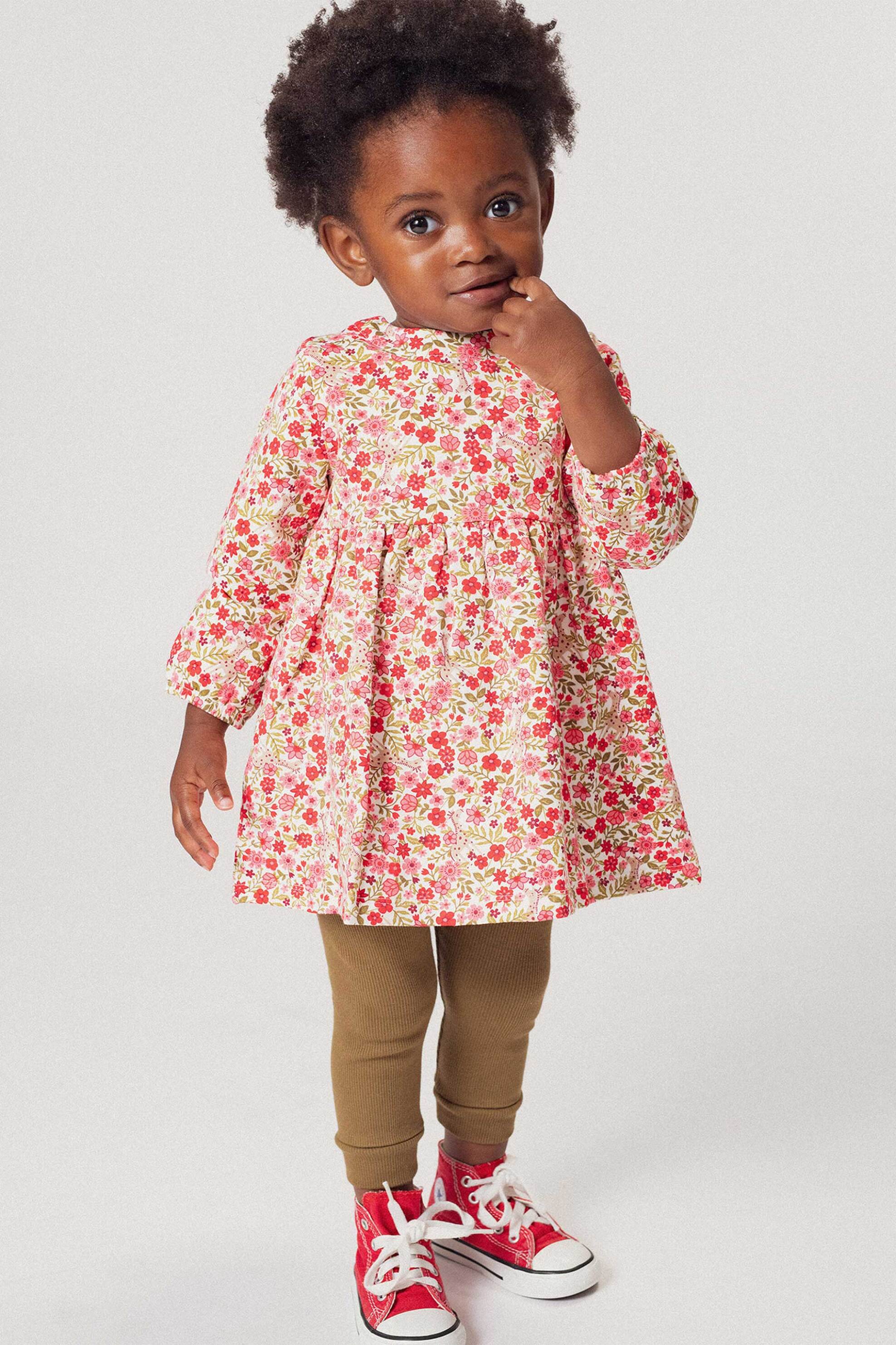 DPAM DPAM βρεφικό σετ με μπλούζα και ribbed κολάν με floral σχέδιο (2 τεμάχια) - 366670 Πολύχρωμο