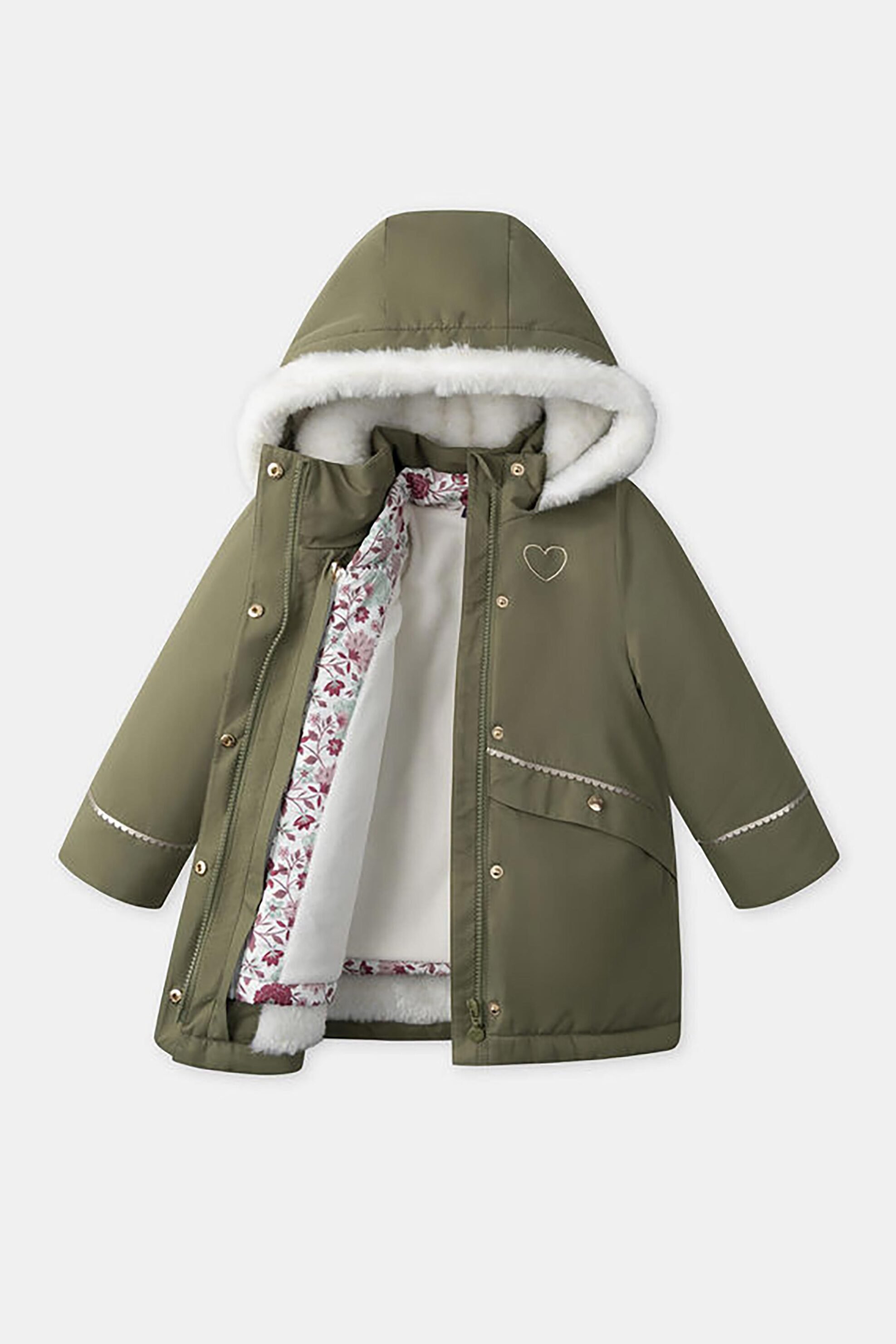 DPAM παιδικό μπουφάν με κουκούλα και αποσπώμενη επένδυση - 367250 Χακί φωτογραφία