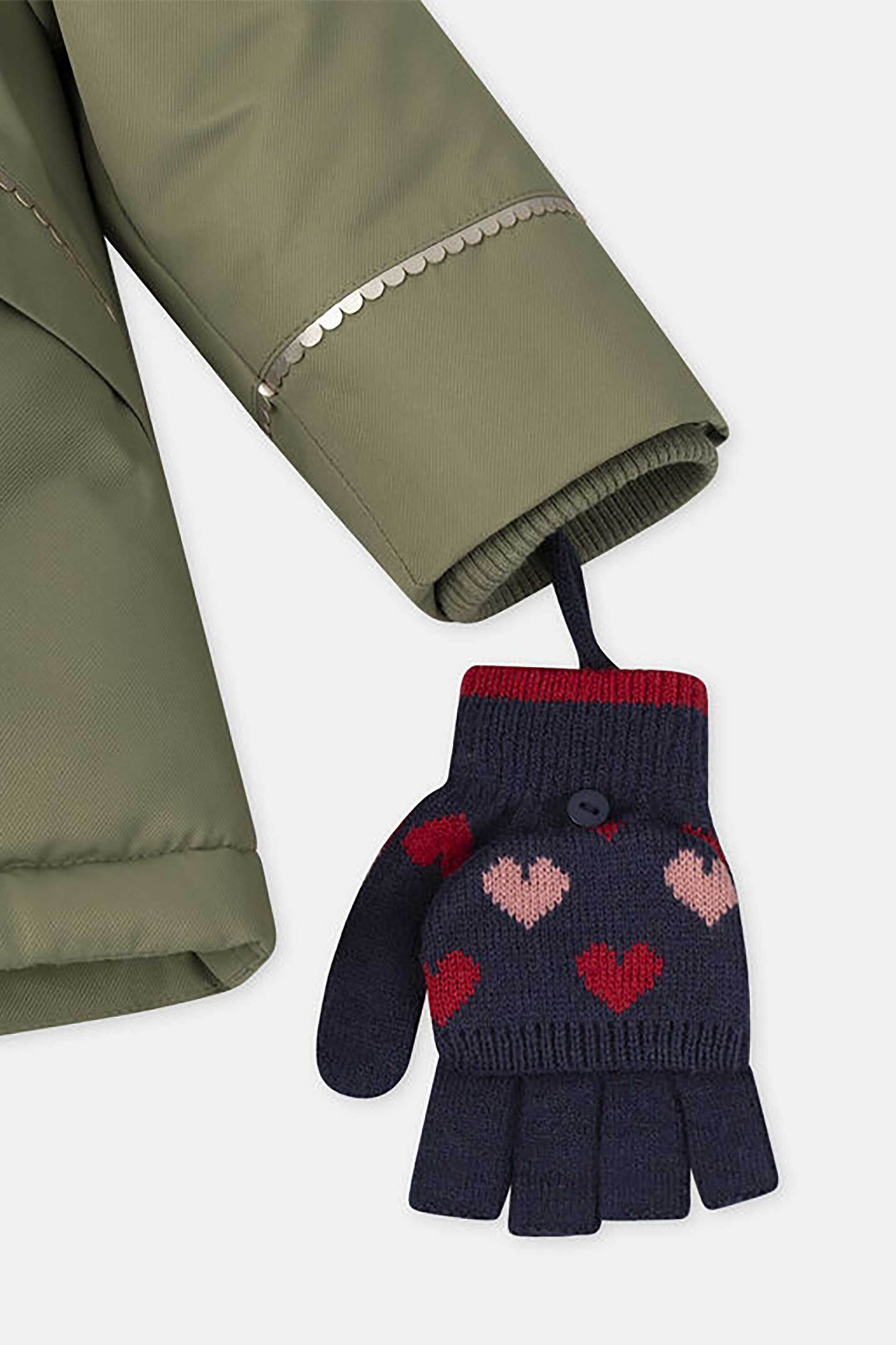 DPAM παιδικό μπουφάν με κουκούλα και αποσπώμενη επένδυση - 367250 Χακί φωτογραφία