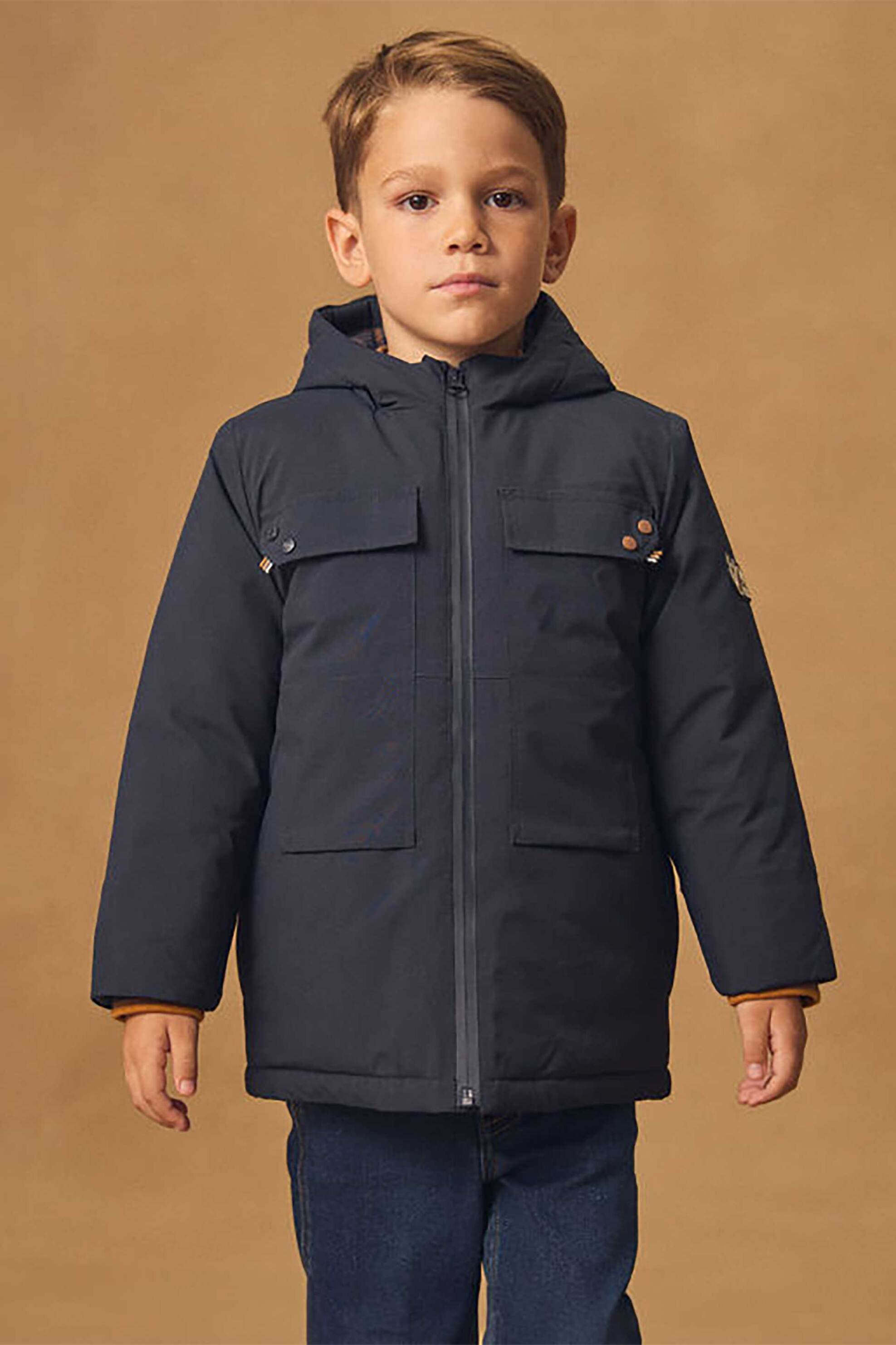 DPAM παιδικό μπουφάν με κουκούλα και αποσπώμενη επένδυση - 367264 Μπλε Σκούρο