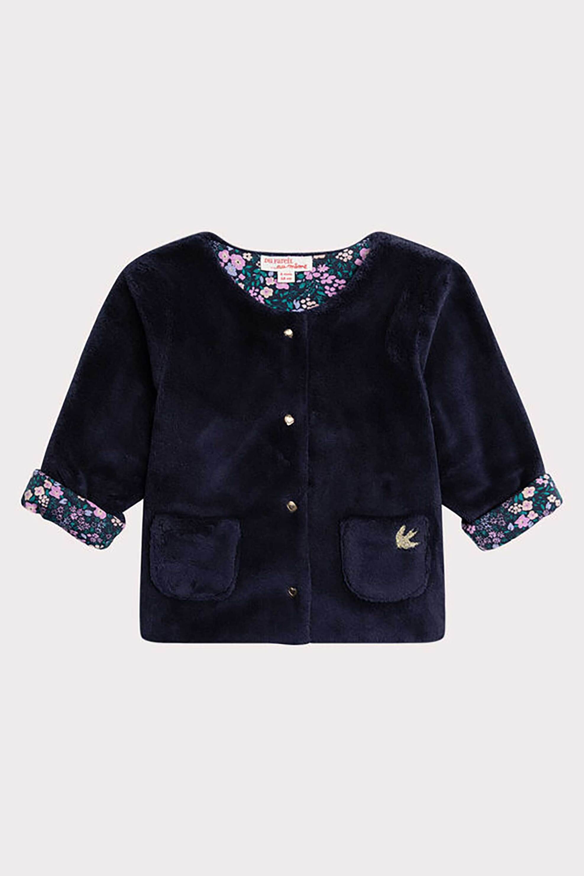 DPAM DPAM βρεφική ζακέτα διπλής όψης - 366780 Μπλε Σκούρο