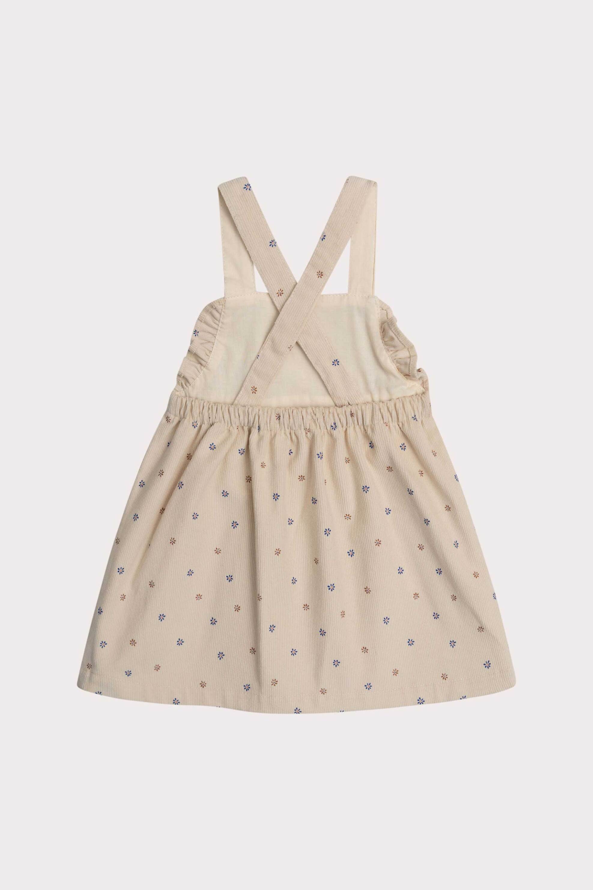 DPAM βρεφικό φόρεμα αμάνικο κοτλέ με σχέδιο λουλουδάκια - 366807 Μπεζ φωτογραφία