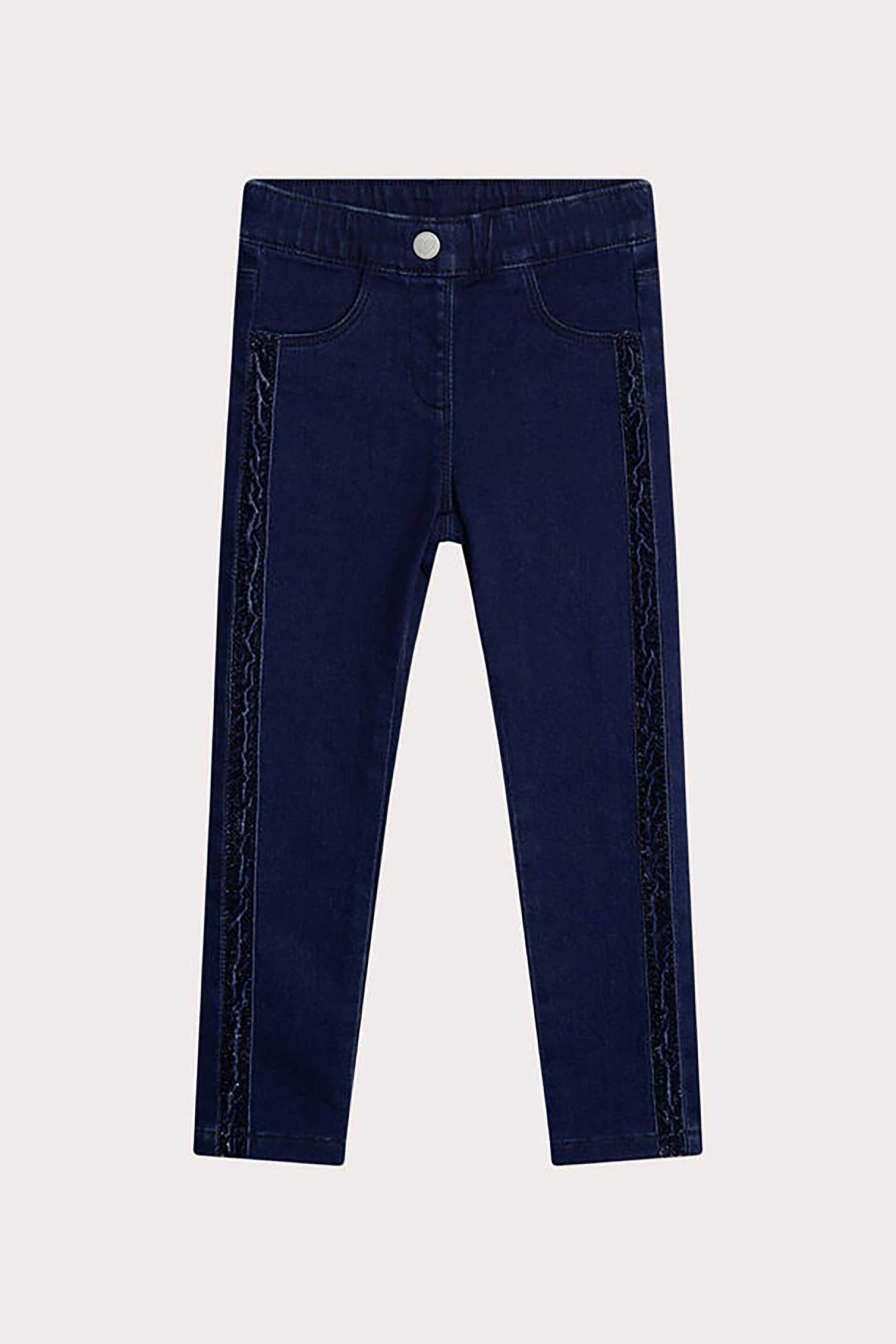 DPAM παιδικό τζιν παντελόνι με διακοσμητική φάσα στα πλαϊνά - 366935 Denim Blue Σκούρο