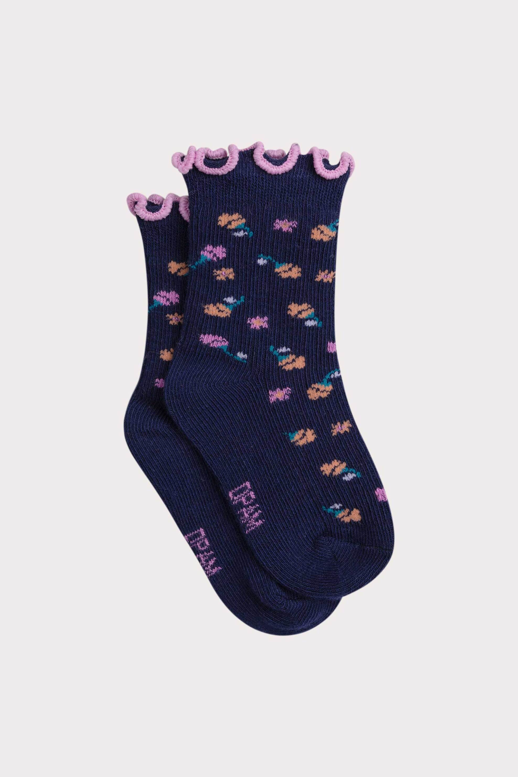 DPAM DPAM βρεφικές κάλτσες με floral print - 366979 Μαύρο