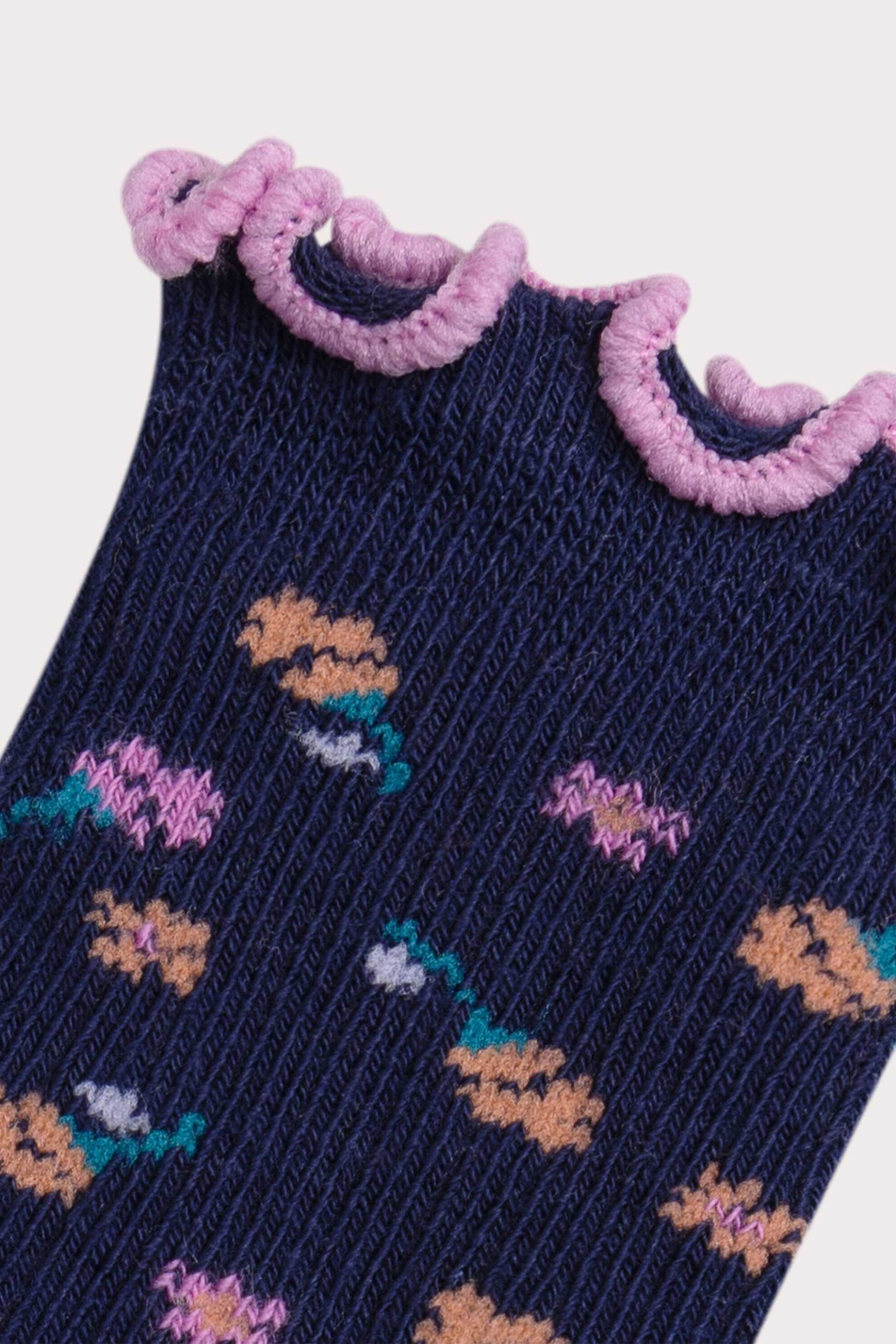DPAM βρεφικές κάλτσες με floral print - 366979 Μαύρο φωτογραφία
