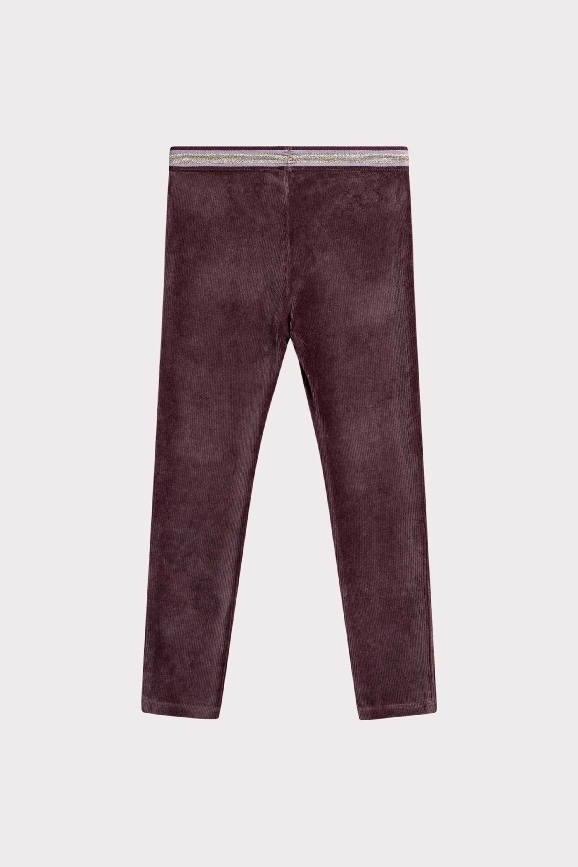 DPAM παιδικό παντελόνι κοτλέ με contrast ελαστική μέση - 366911 Μοβ φωτογραφία