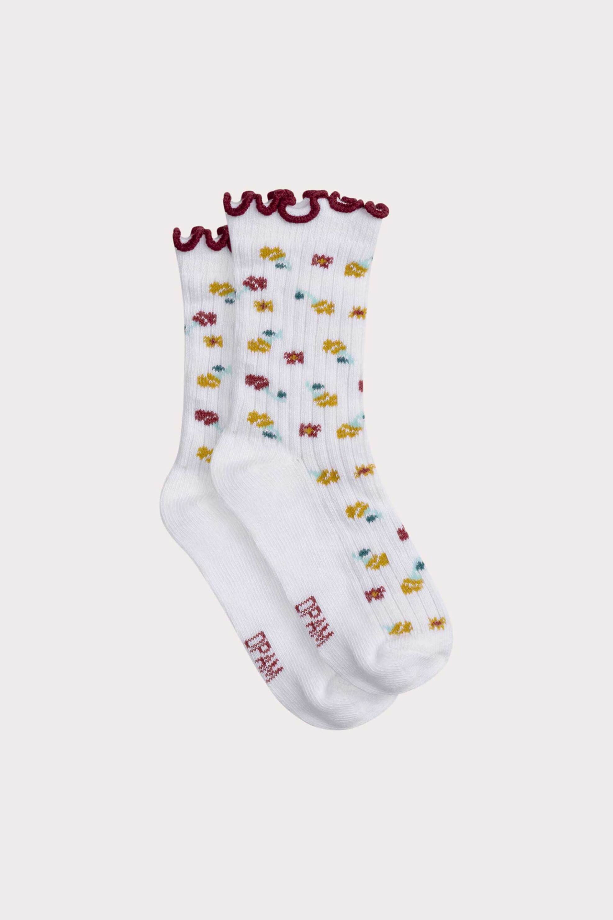 DPAM DPAM βρεφικές κάλτσες με floral print - 366988 Λευκό