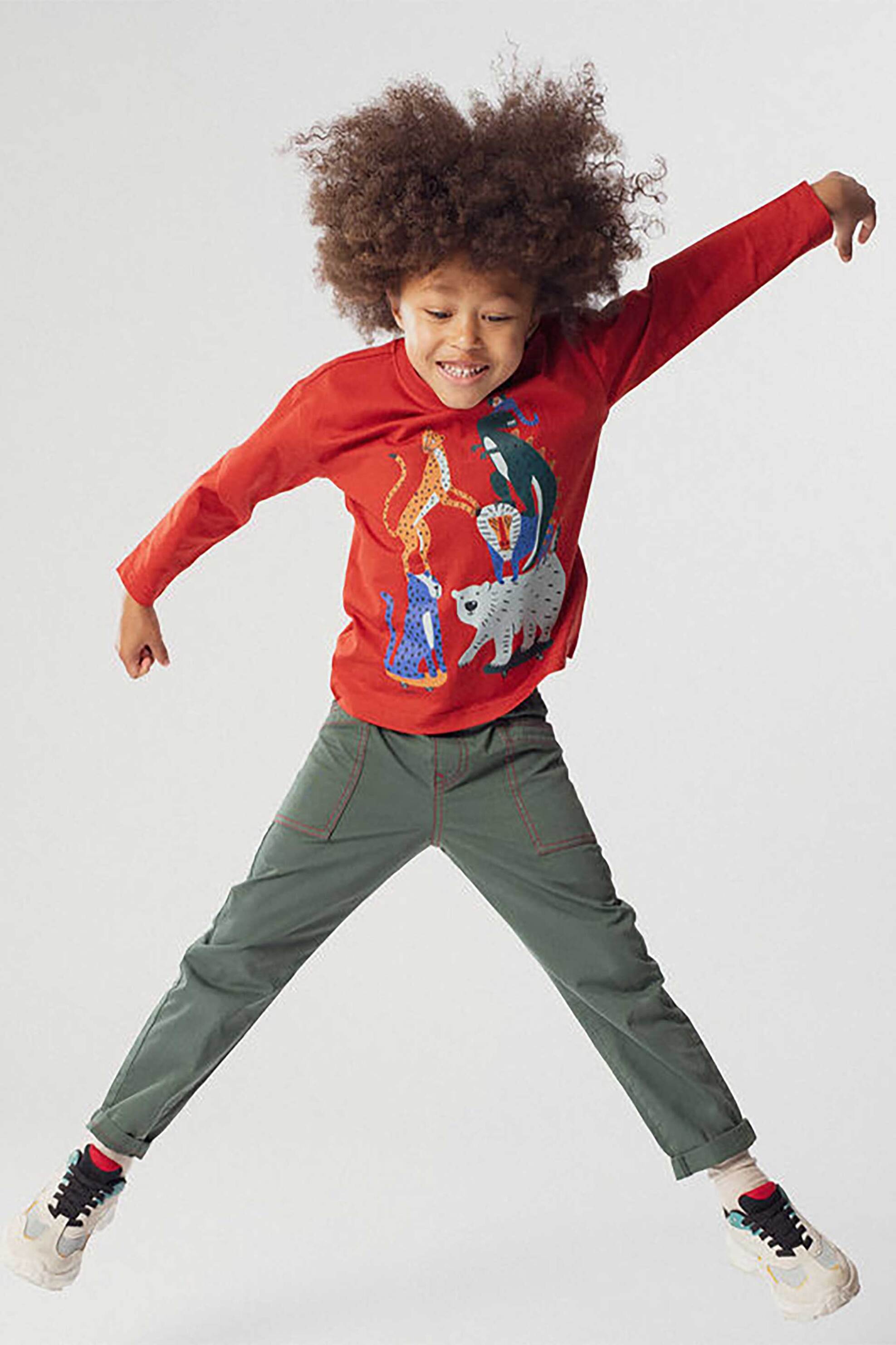 DPAM παιδικό παντελόνι με τσέπες - 366660 Χακί