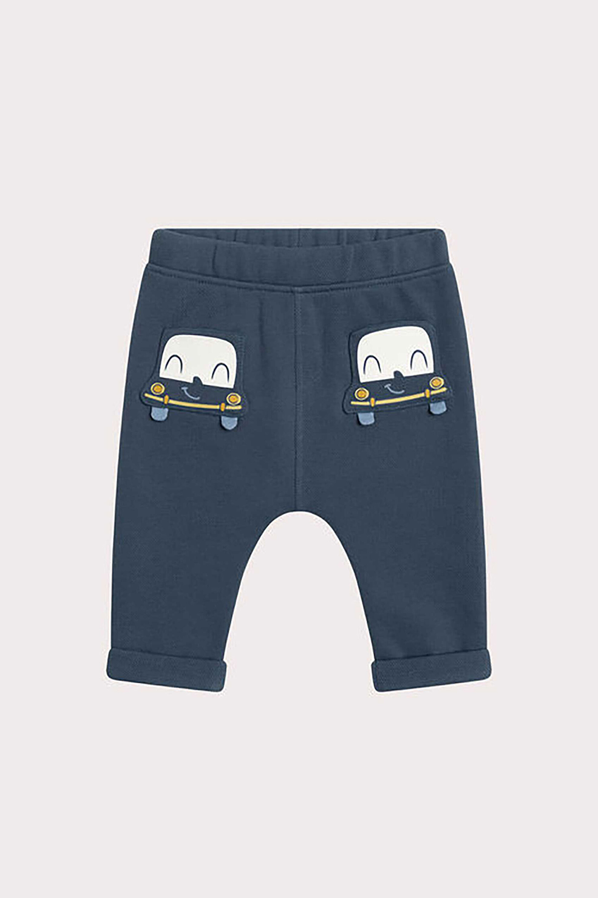 DPAM DPAM βρεφικό παντελόνι φόρμας με print αμαξάκια - 367239 Πράσινο Σκούρο