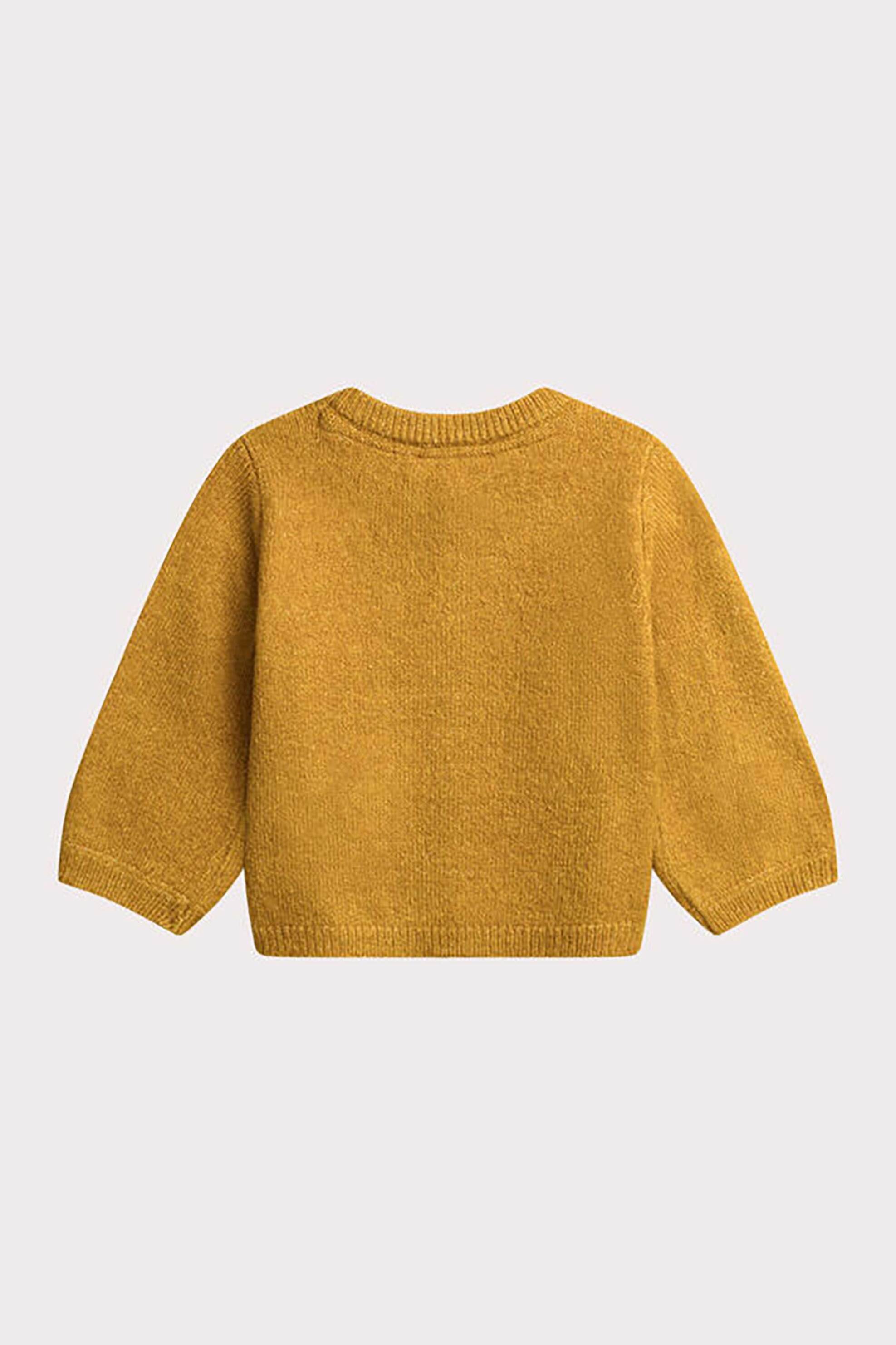 DPAM βρεφική πλεκτή ζακέτα με κεντητά λουλούδια - 367231 Μουσταρδί φωτογραφία