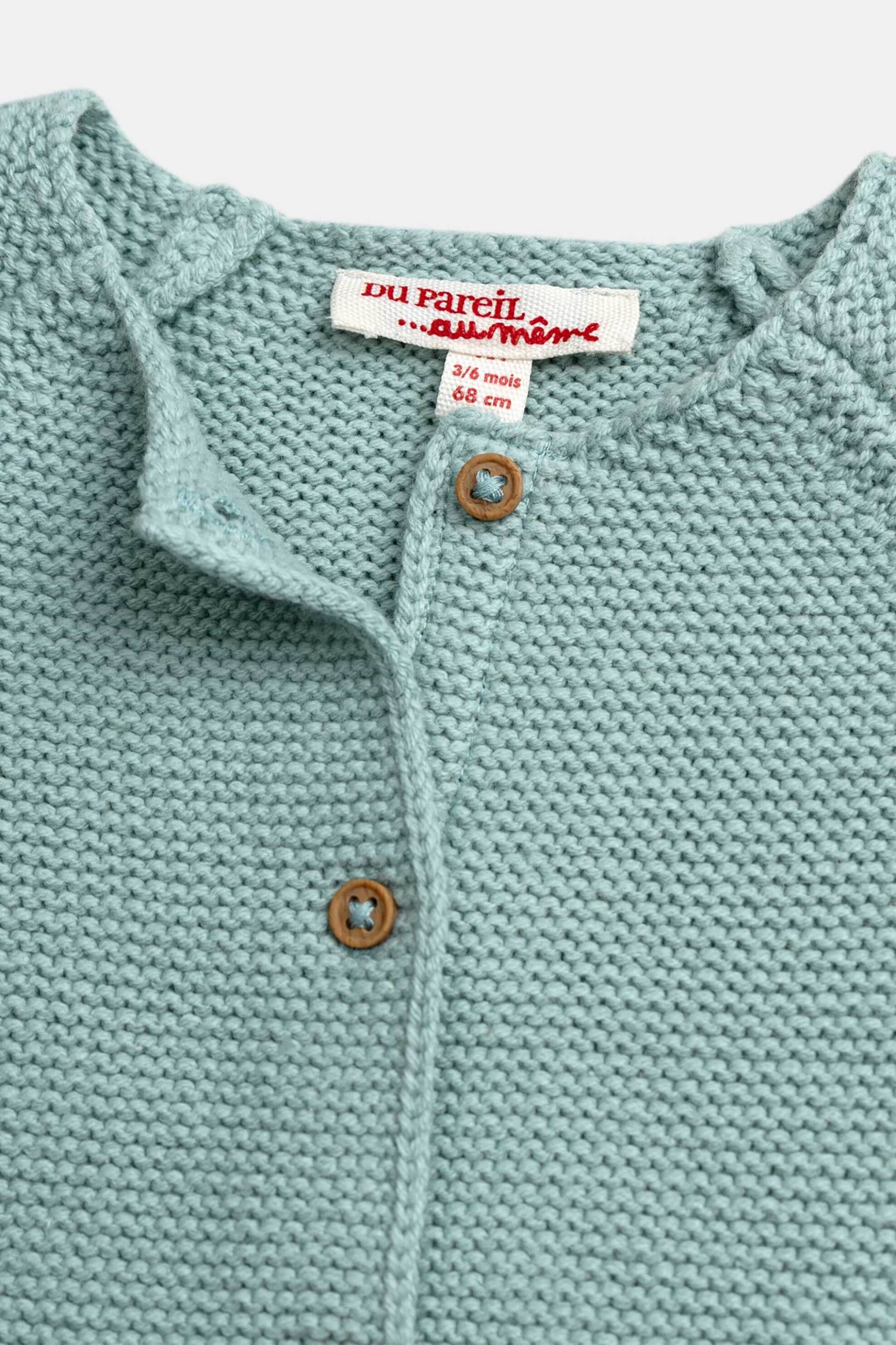 DPAM βρεφική πλεκτή ζακέτα για κορίτσια "Knit Mint" - 370370 Βεραμάν Ανοιχτό φωτογραφία