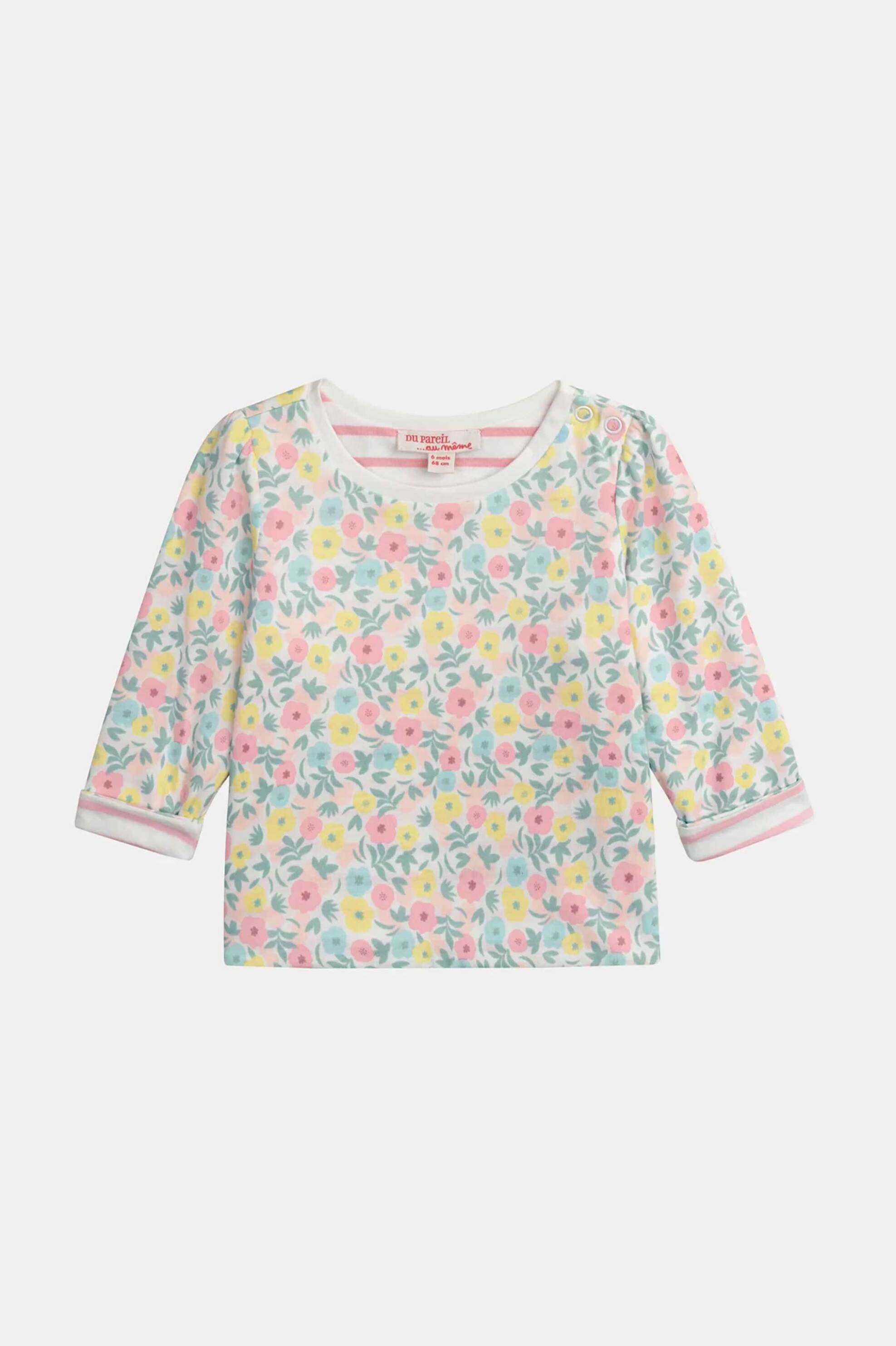 DPAM βρεφική μπλούζα για κορίτσια 2 σε 1 "Stripped Spring" - 370394 Πολύχρωμο