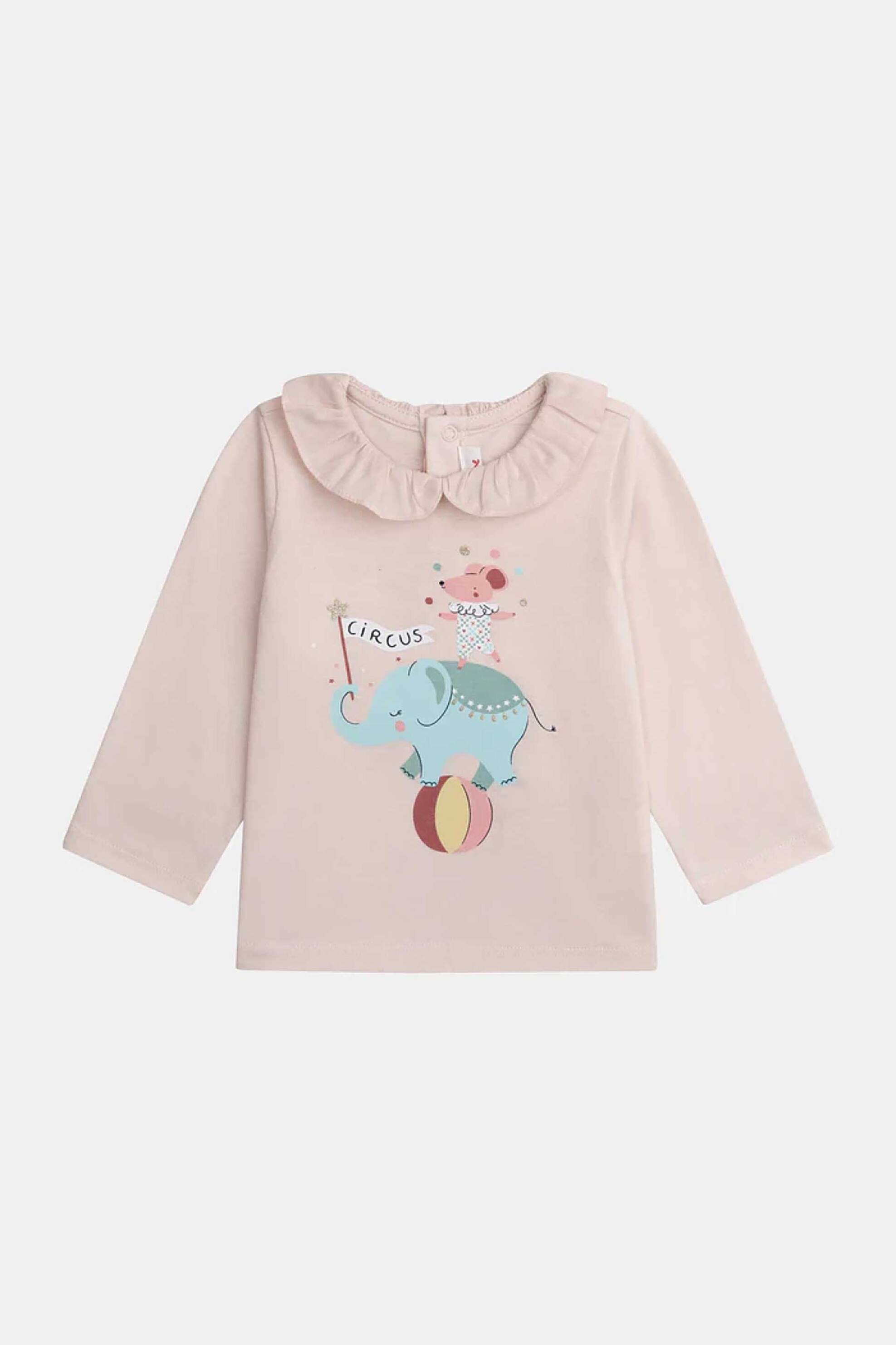 DPAM βρεφική μπλούζα για κορίτσια "Pink Circus" - 370424 Ροζ